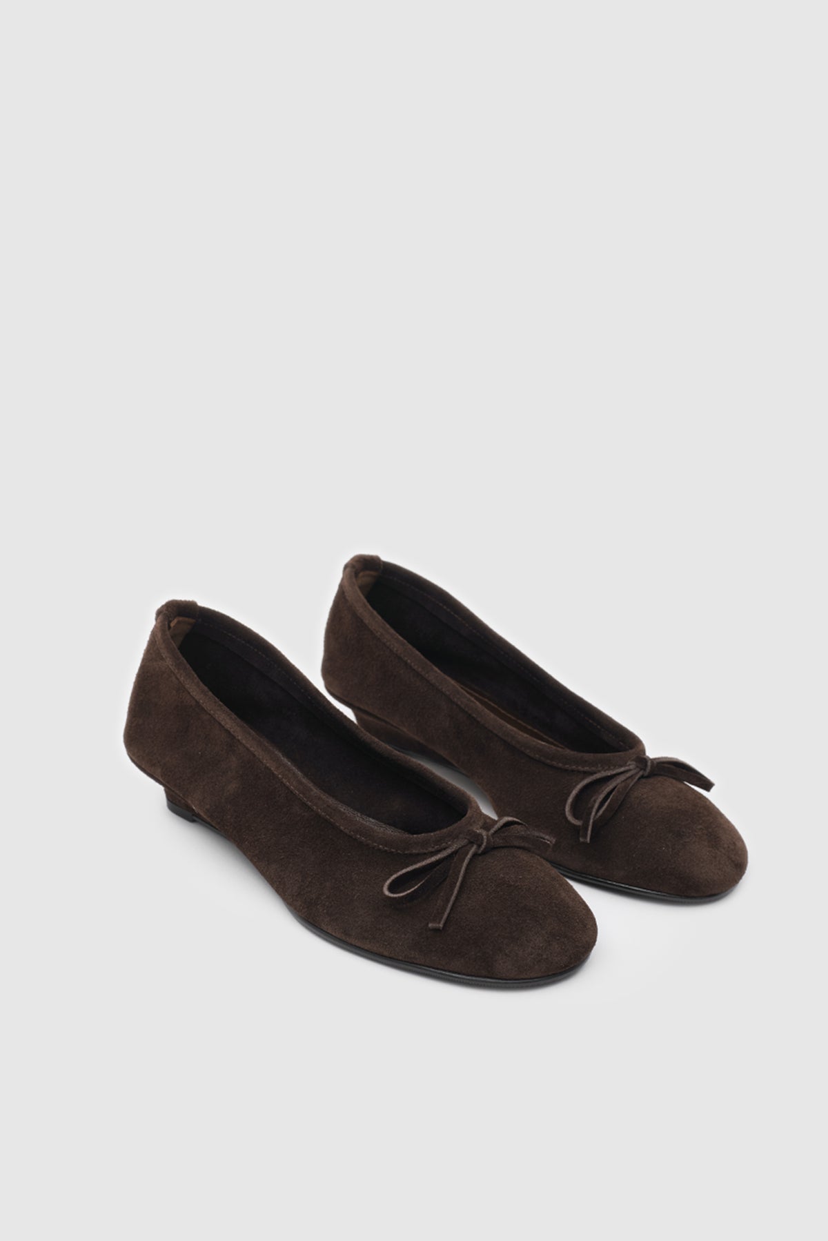 SUVEA LORA Suede Ballet Flat - Kahve Suet