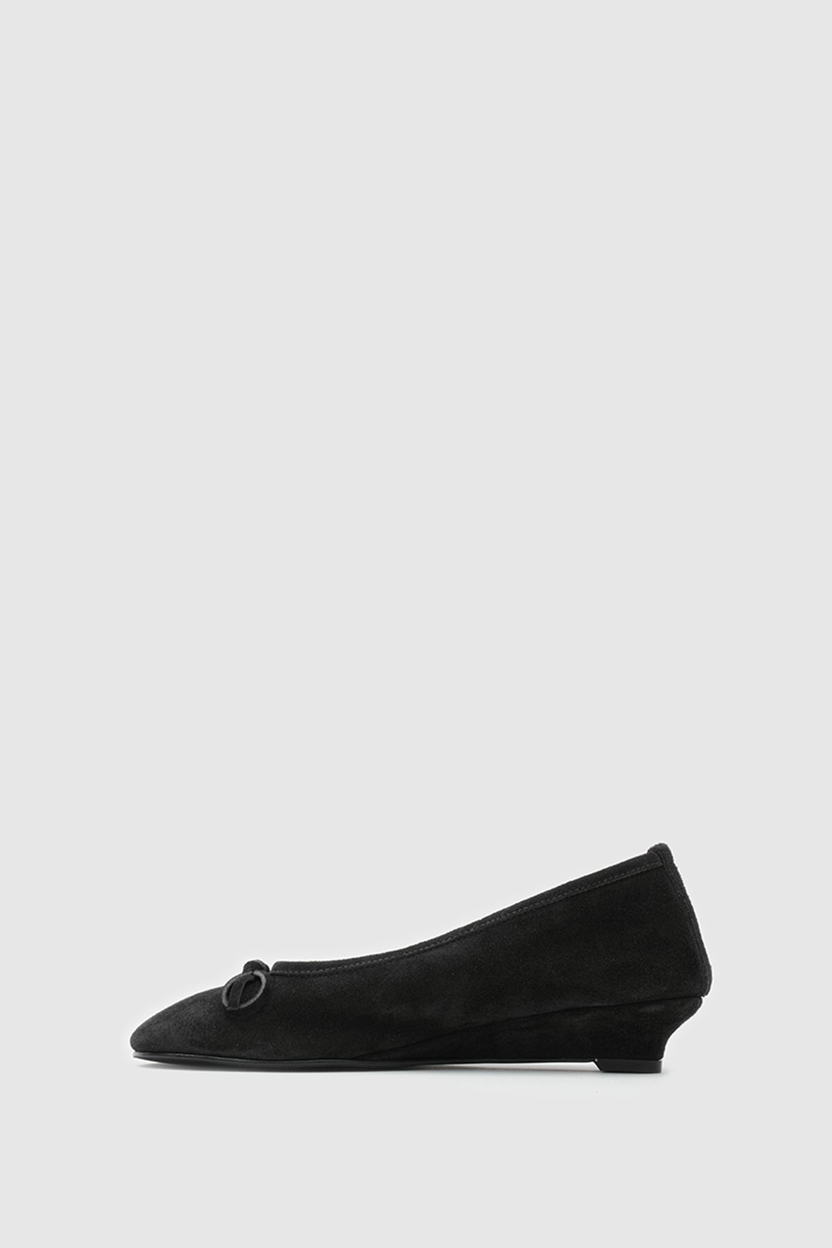 SUVEA LORA Suede Ballet Flat - Siyah Suet