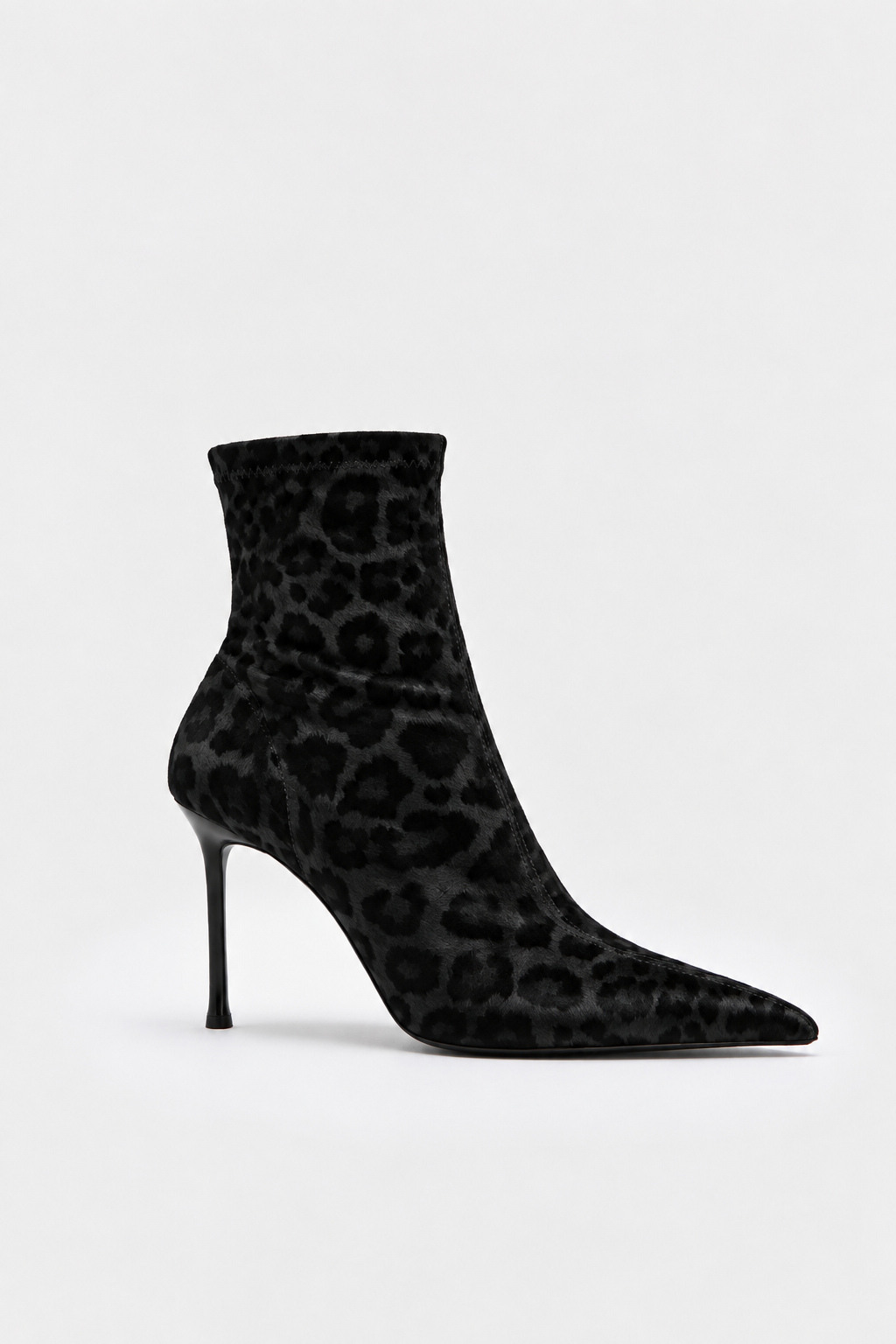 SUVEA ZELVA Leopard Stretch Ankle Boot - Siyah Leopar