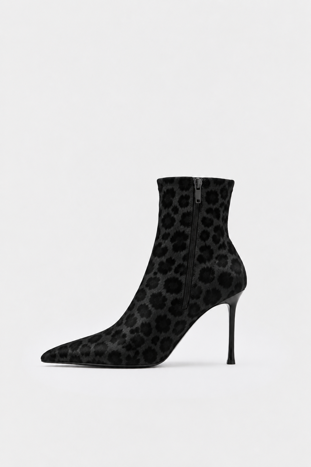 SUVEA ZELVA Leopard Stretch Ankle Boot - Siyah Leopar