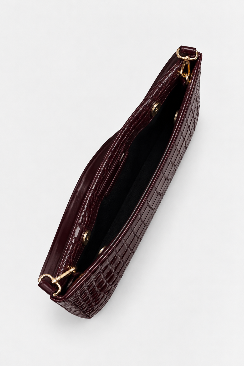 OK26426 SUVEA ZAYA CLUTH - Bordo Kroko