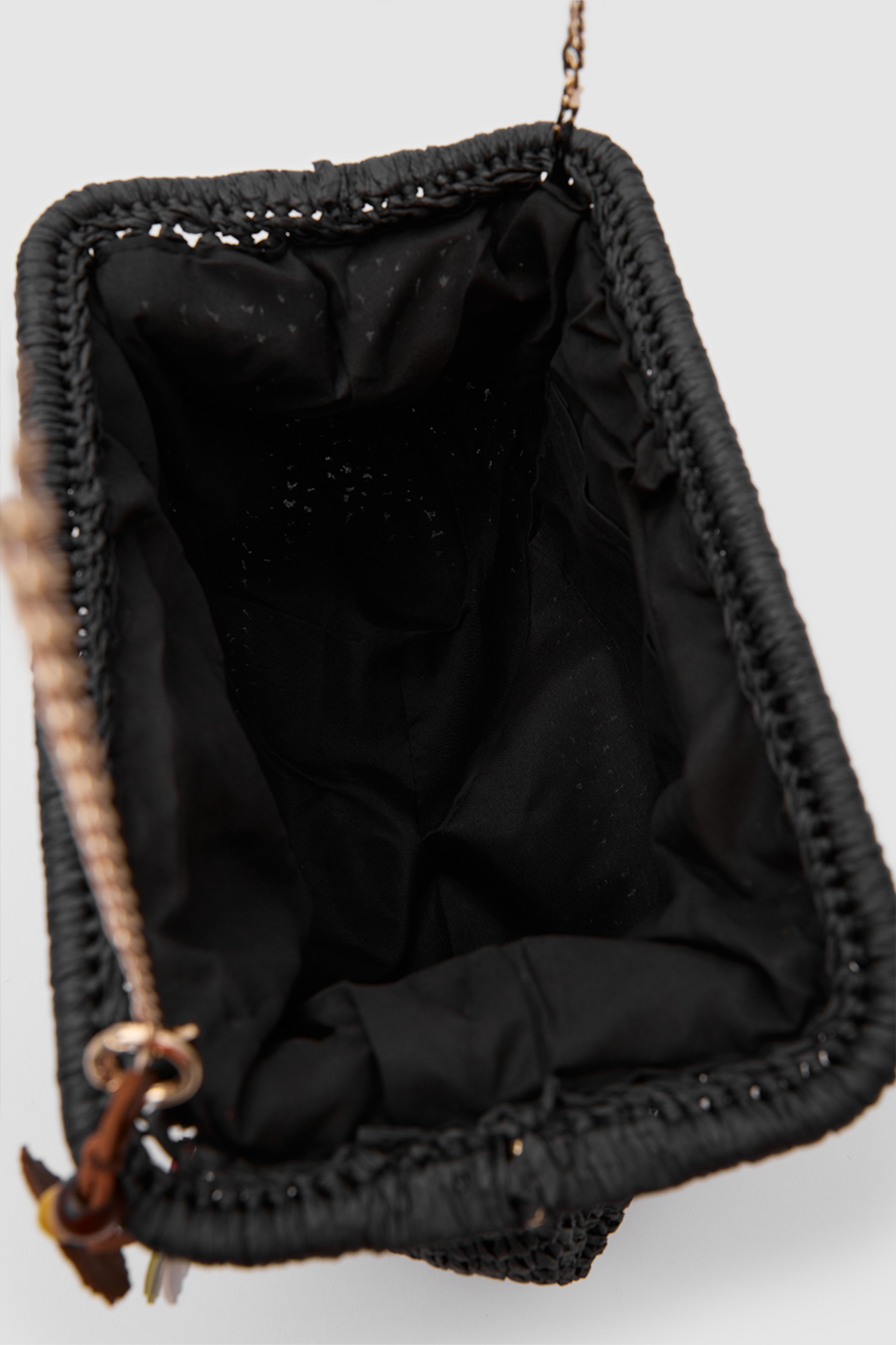 OGGO WİCKER Mono Pleat Clutch L