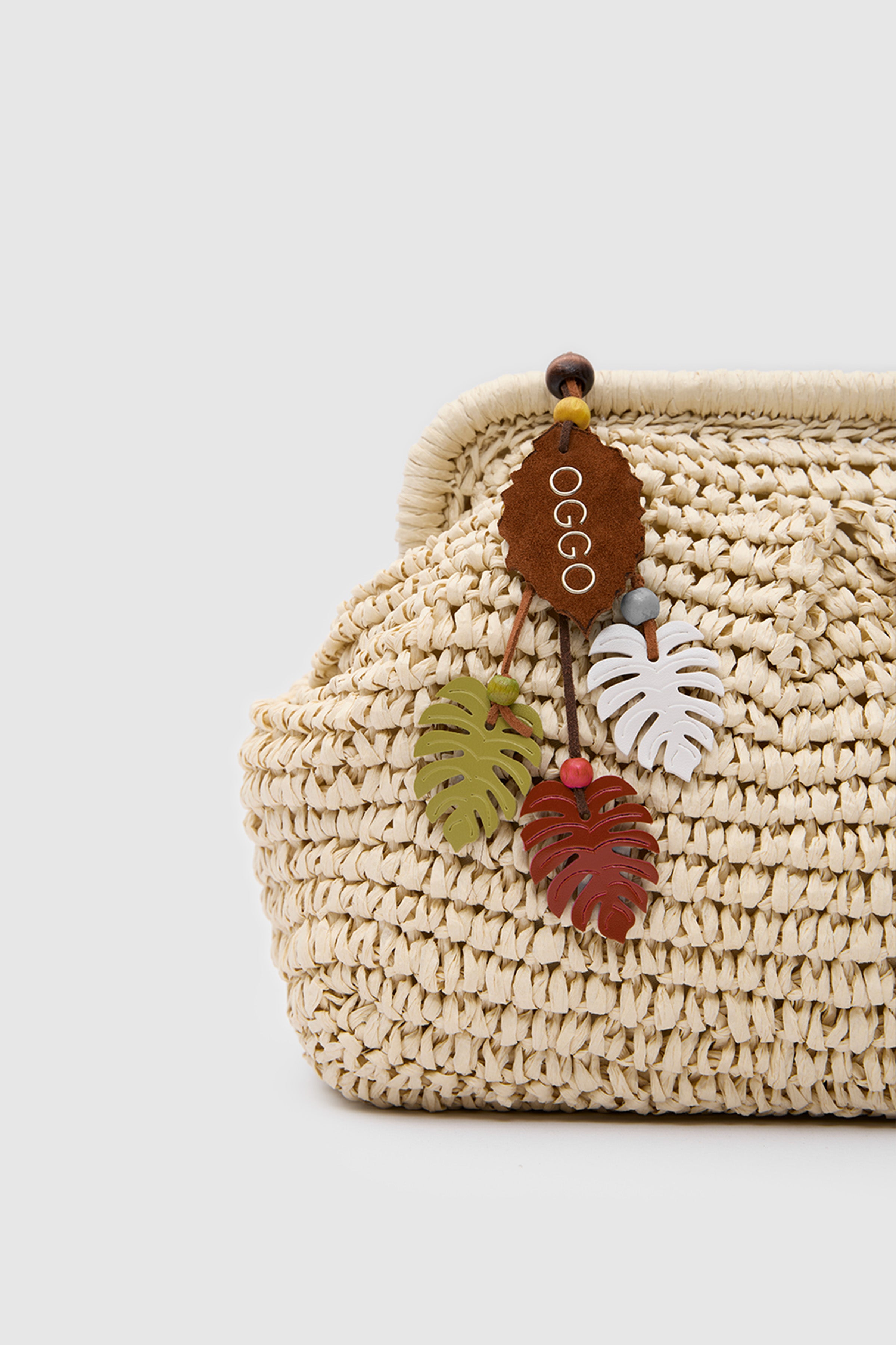 OGGO WİCKER Mono Pleat Clutch M