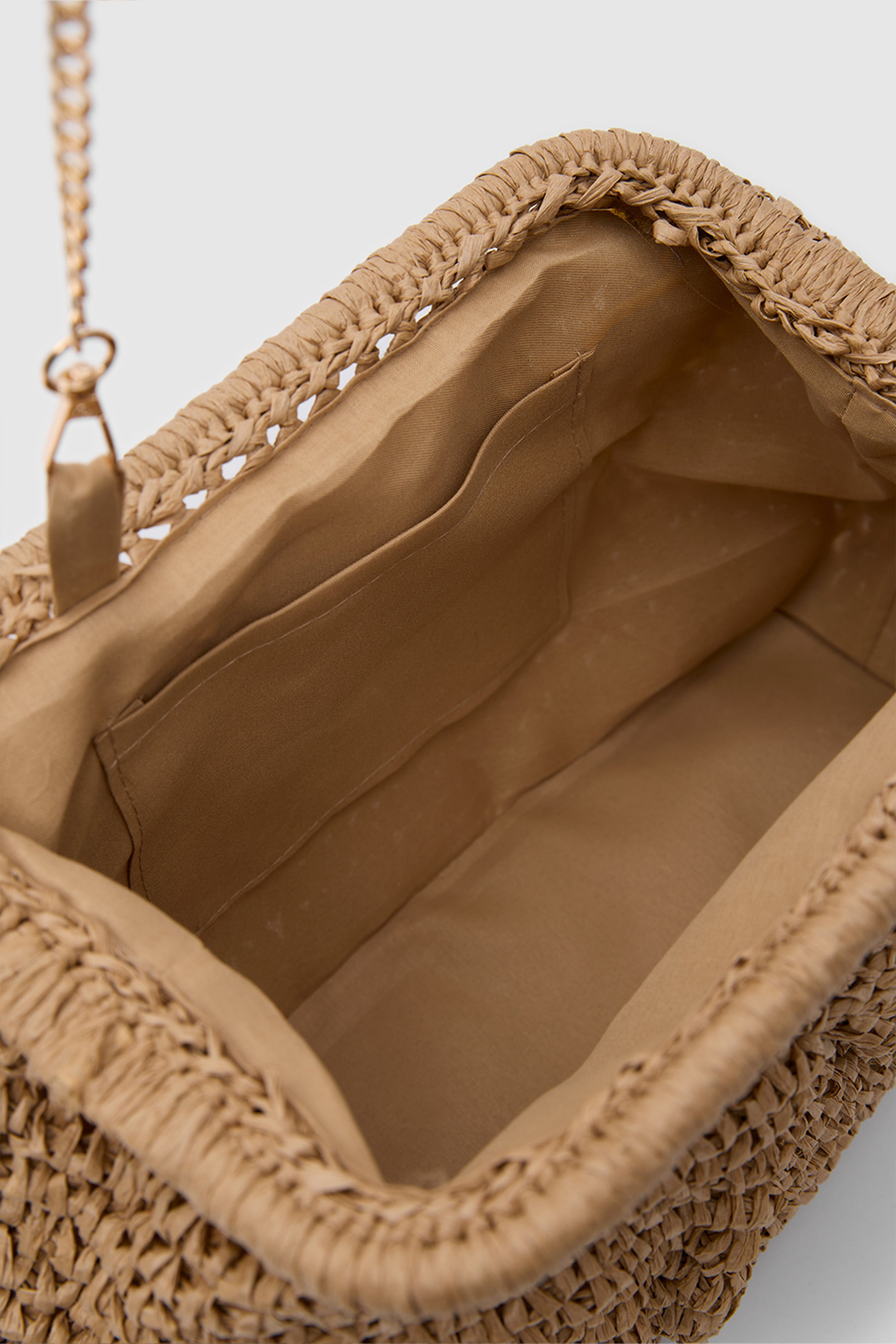 OGGO WİCKER Mono Pleat Clutch M