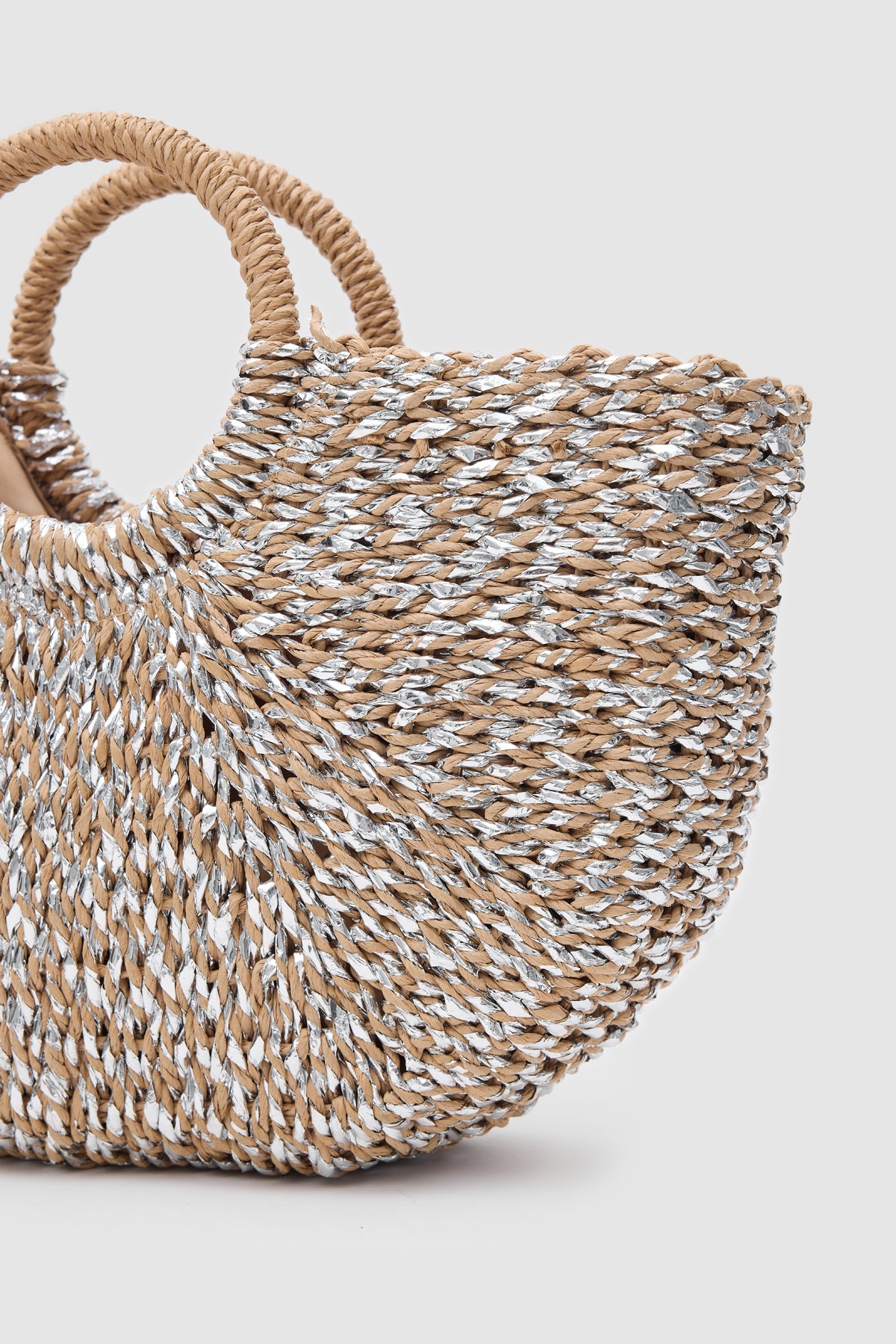 OGGO Sim Detaylı Hasır El Çantası