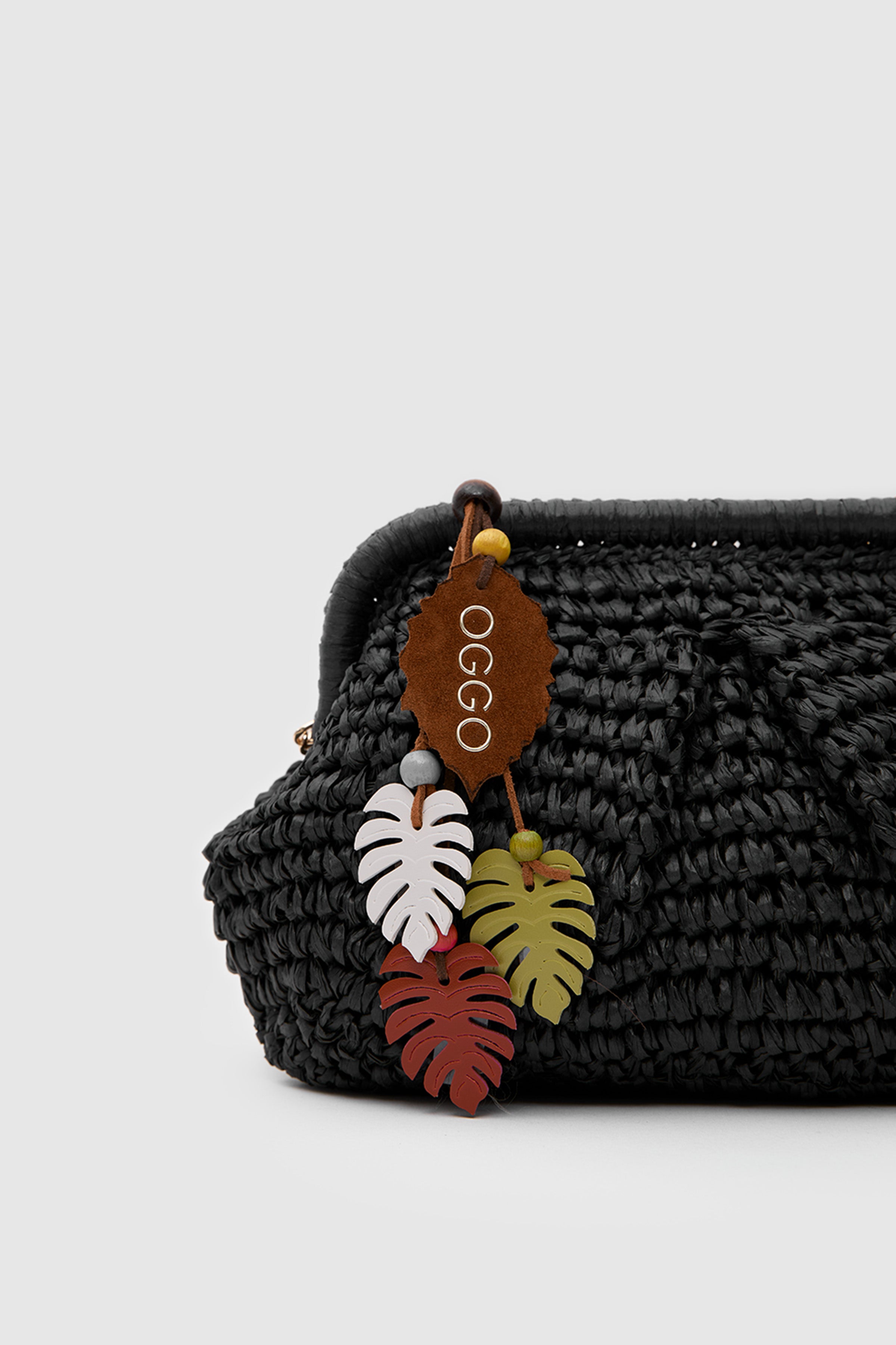 OGGO WİCKER Mono Pleat Clutch S