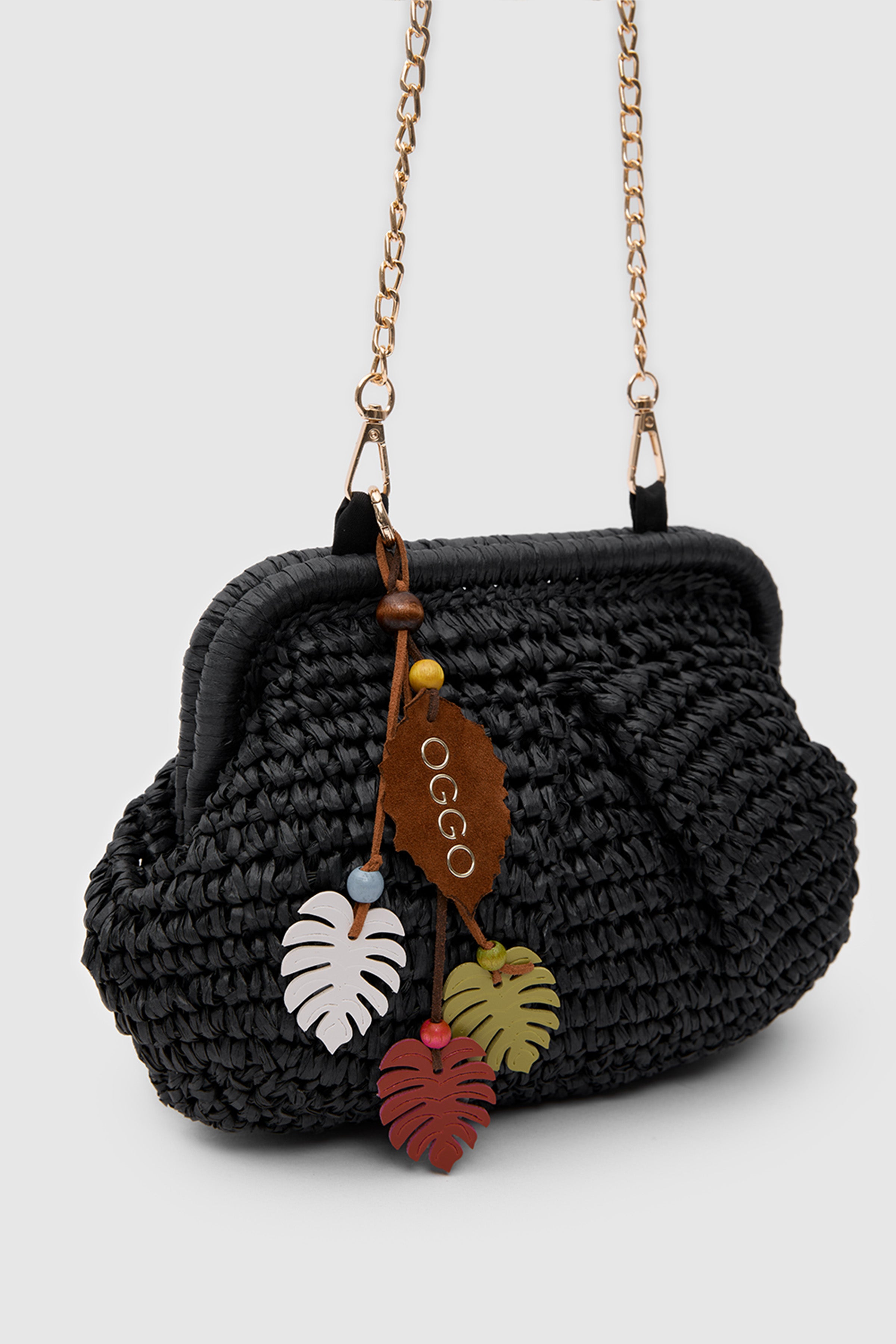 OGGO WİCKER Mono Pleat Clutch S