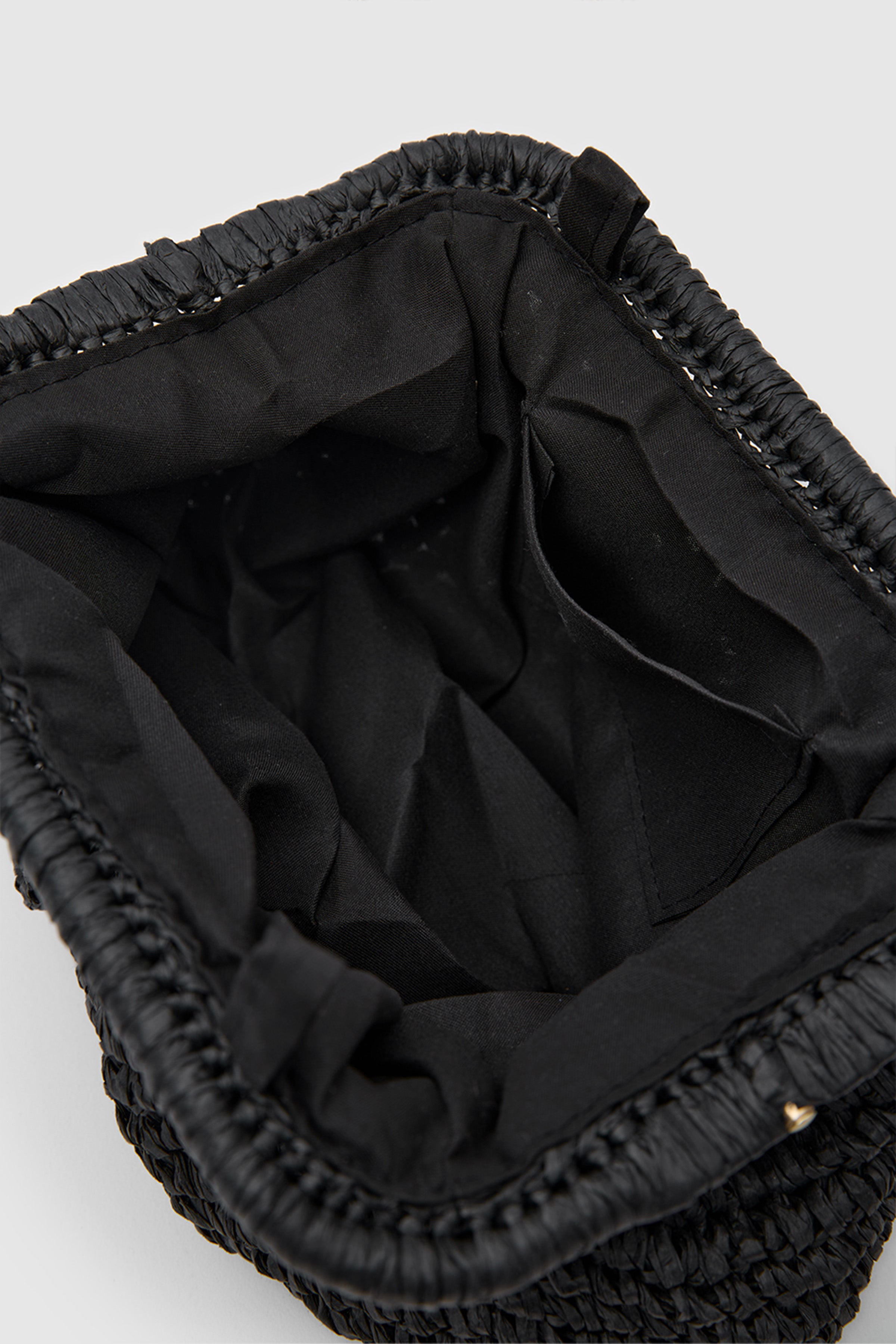 OGGO WİCKER Mono Pleat Clutch S