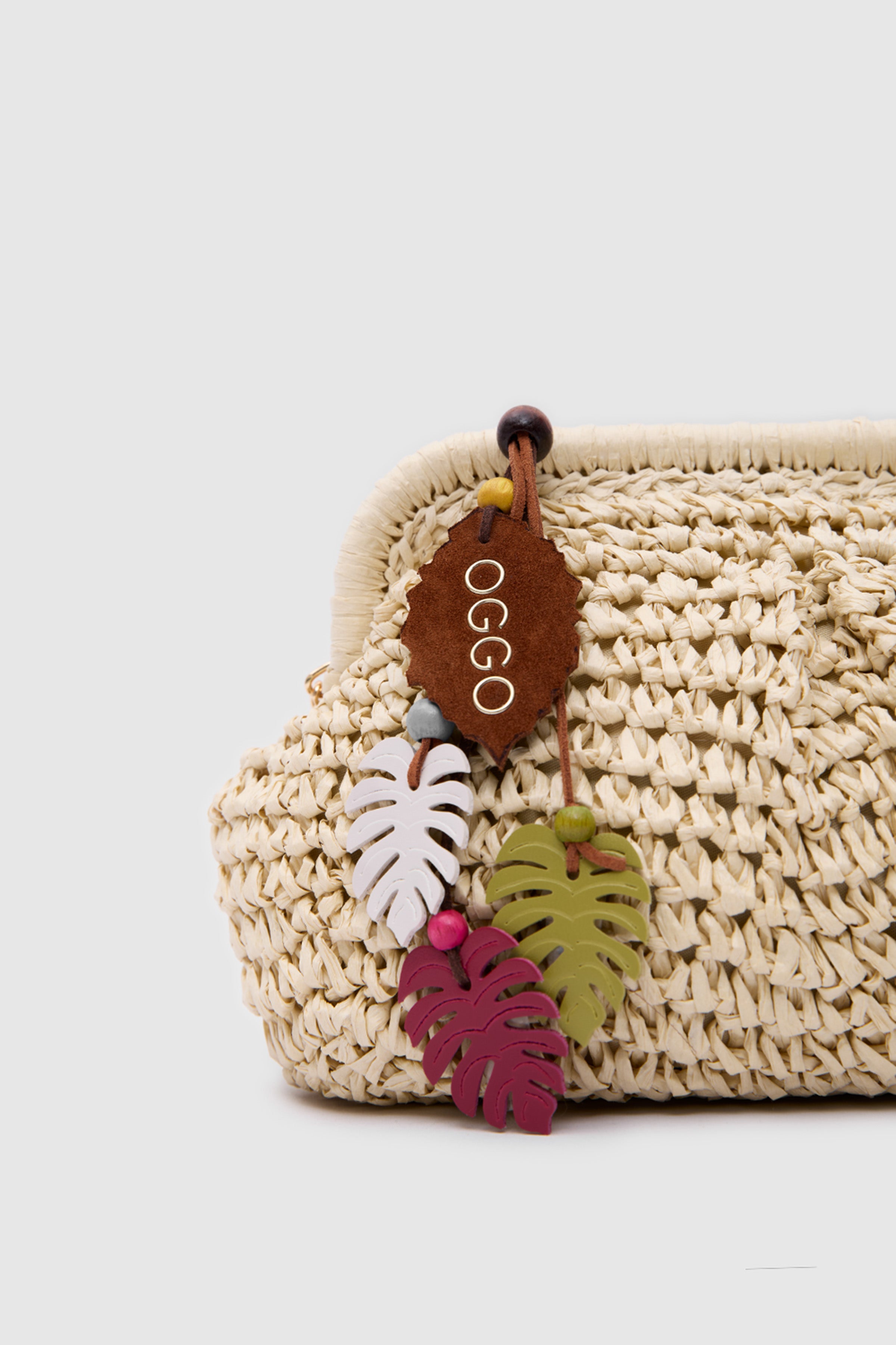 OGGO WİCKER Mono Pleat Clutch S