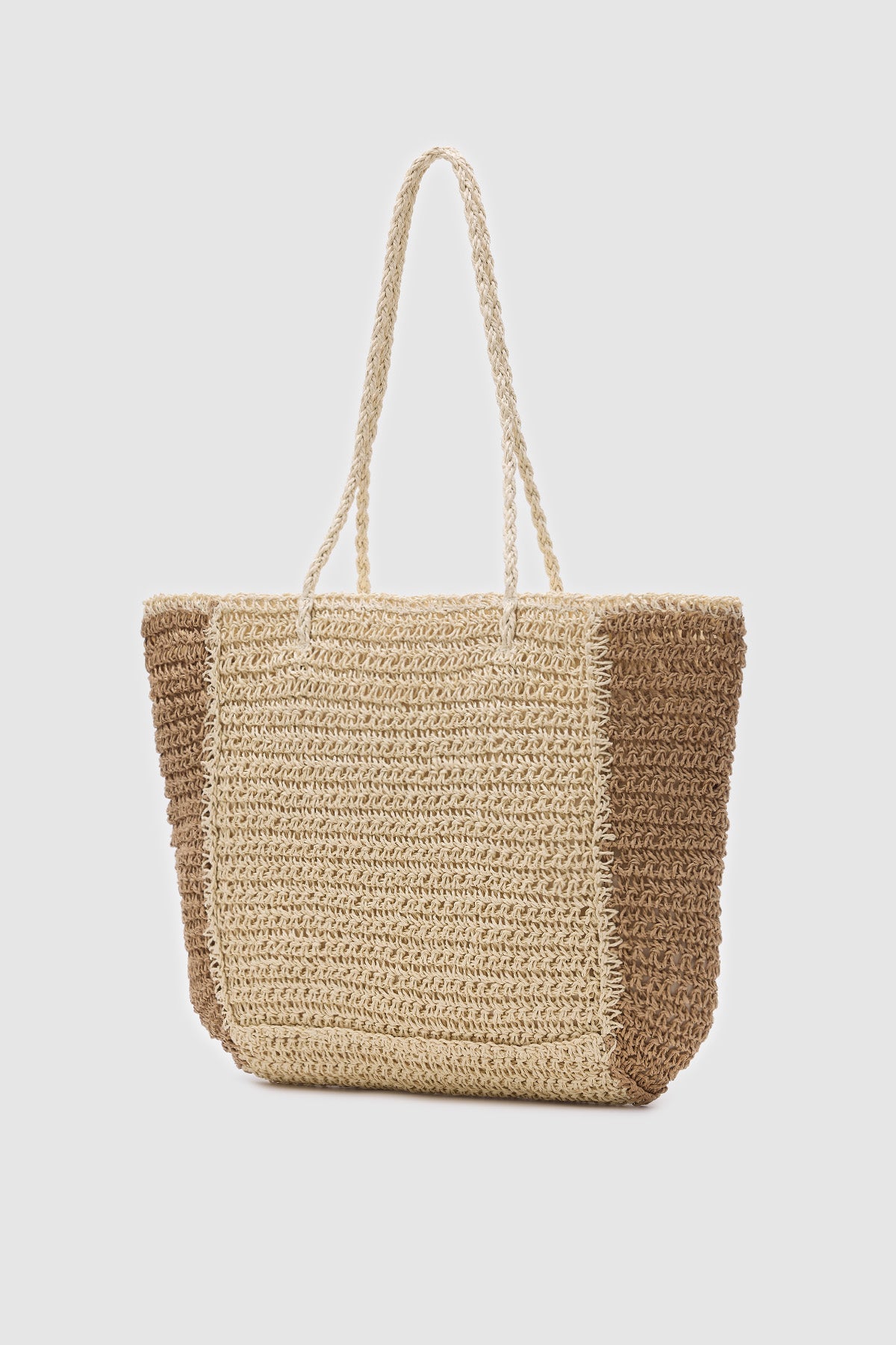 OGGO Örgü Saplı Hasır Omuz Çantası