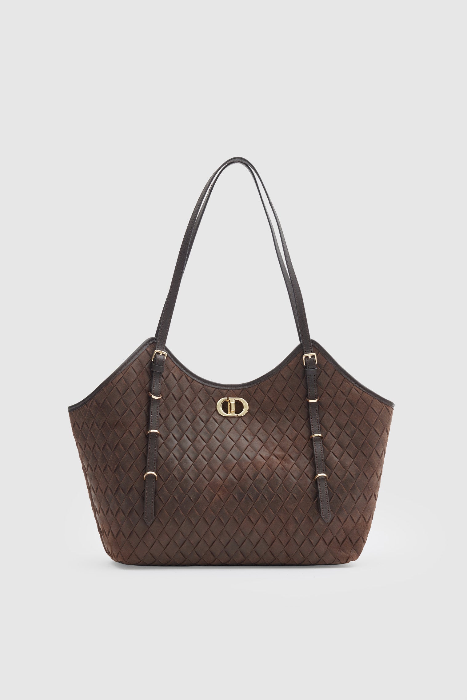 OGGO SUVEA BASKILI HAKİKİ SÜET DERİ Omuz Çantası