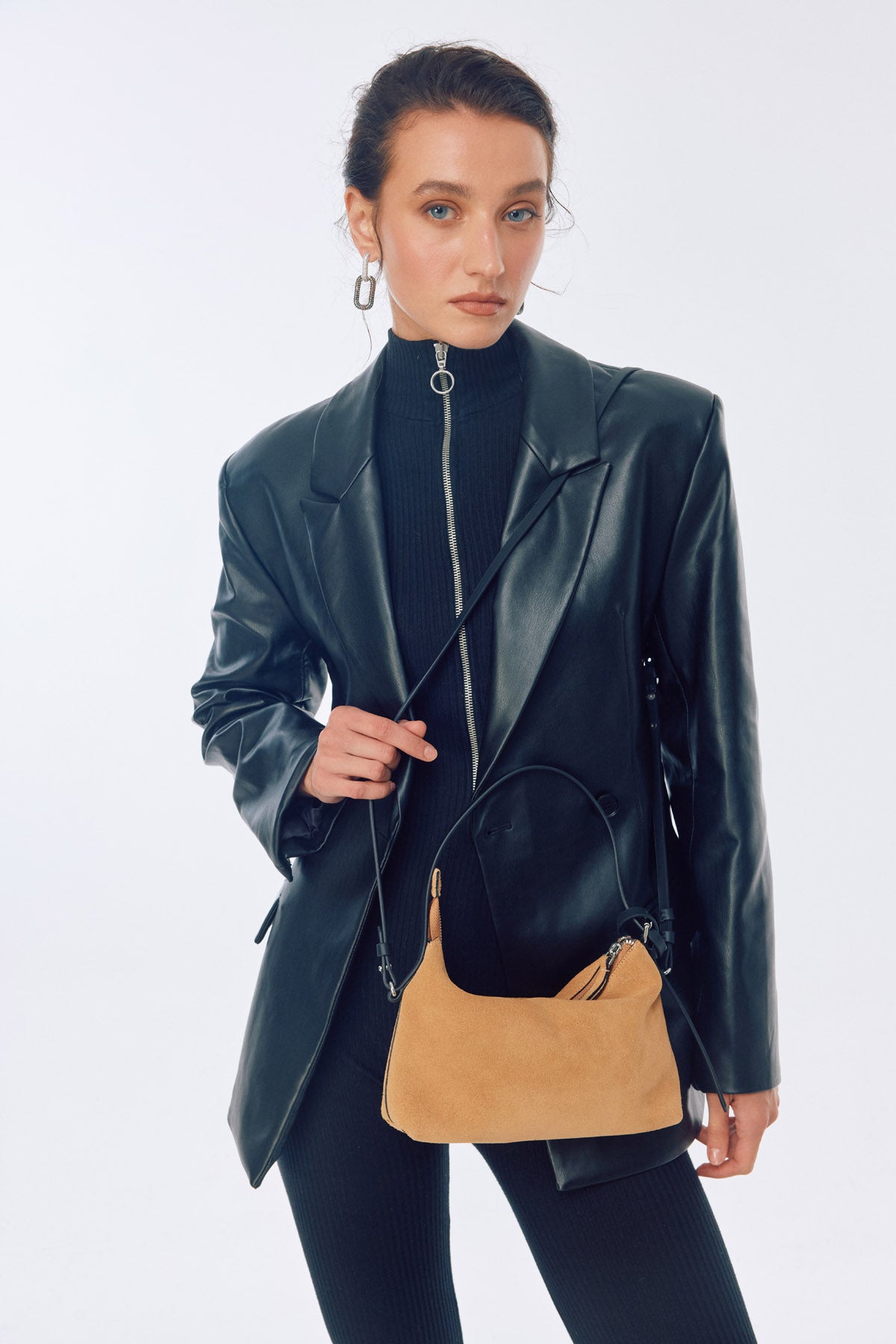 OGGO SUVEA HAKİKİ SÜET DERİ Çapraz Çanta