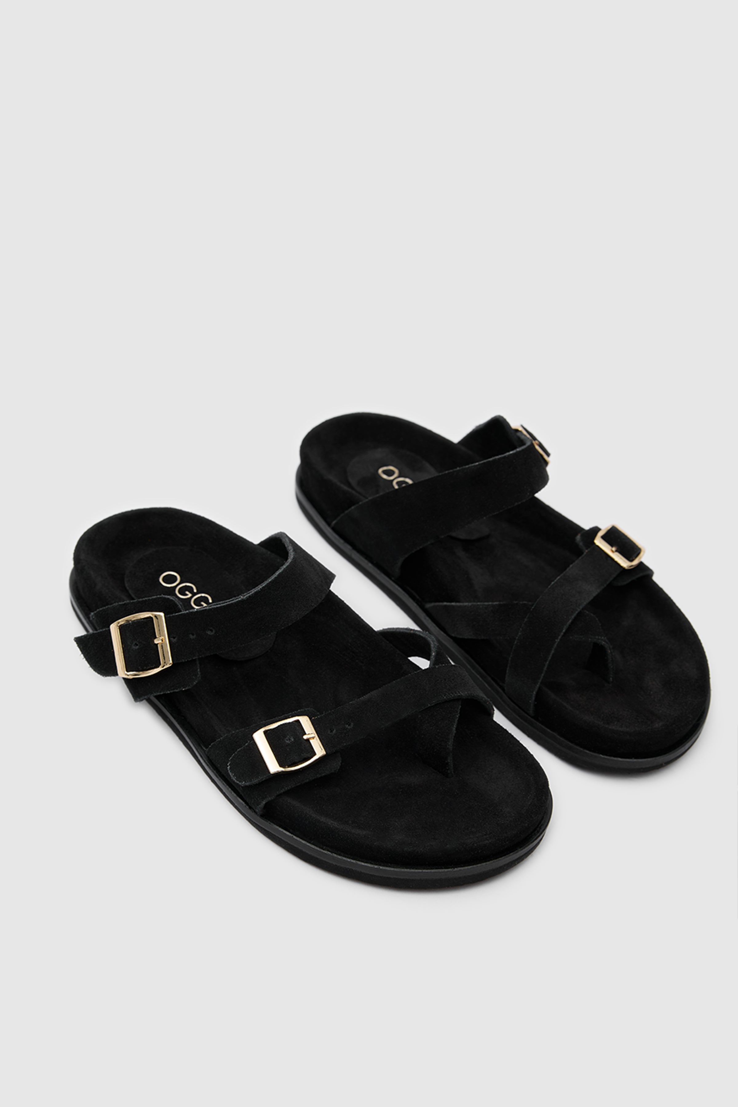 TERRA NOMAD SÜET DERİ ÇİFT TOKALI SANDALET