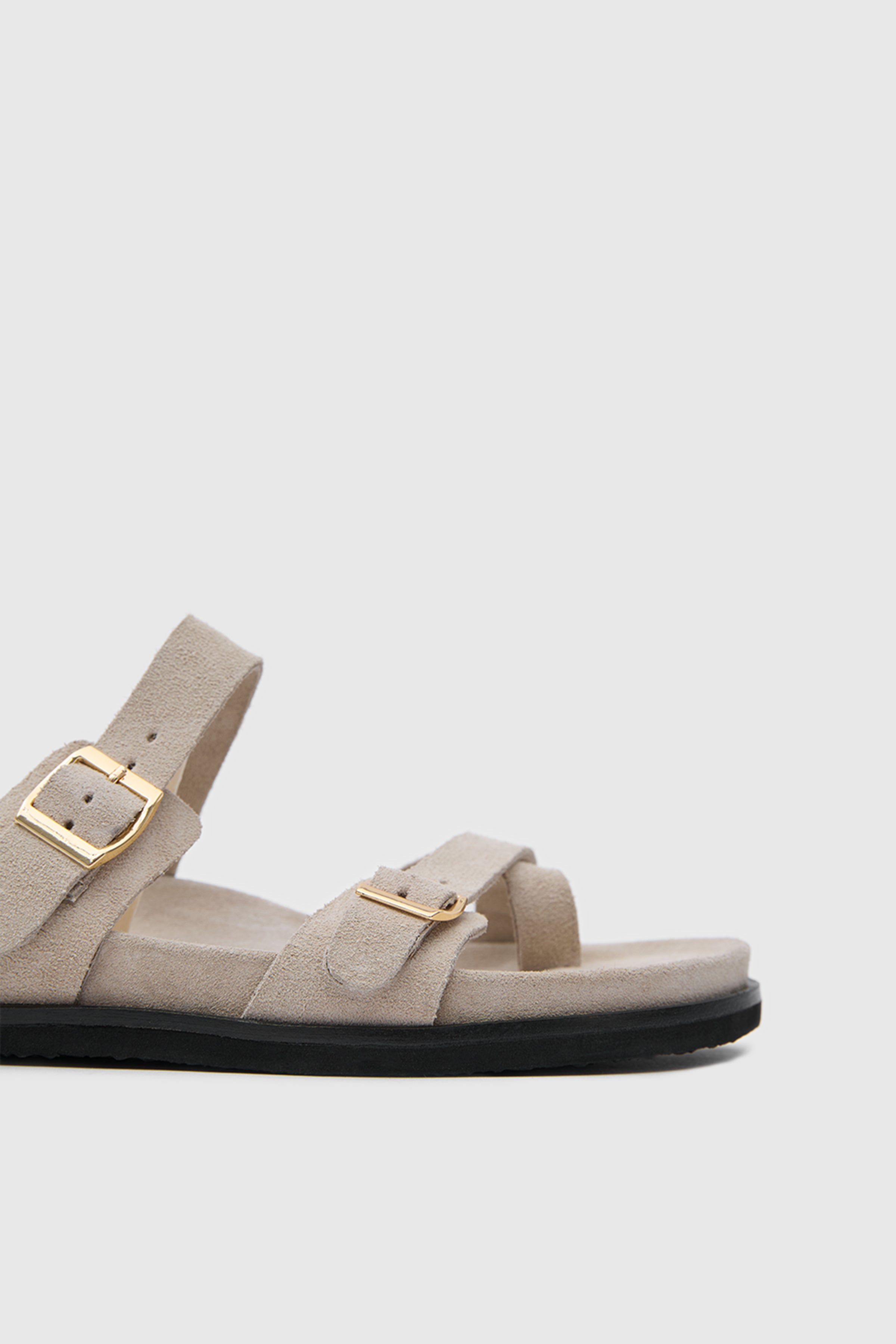 TERRA NOMAD SÜET DERİ ÇİFT TOKALI SANDALET