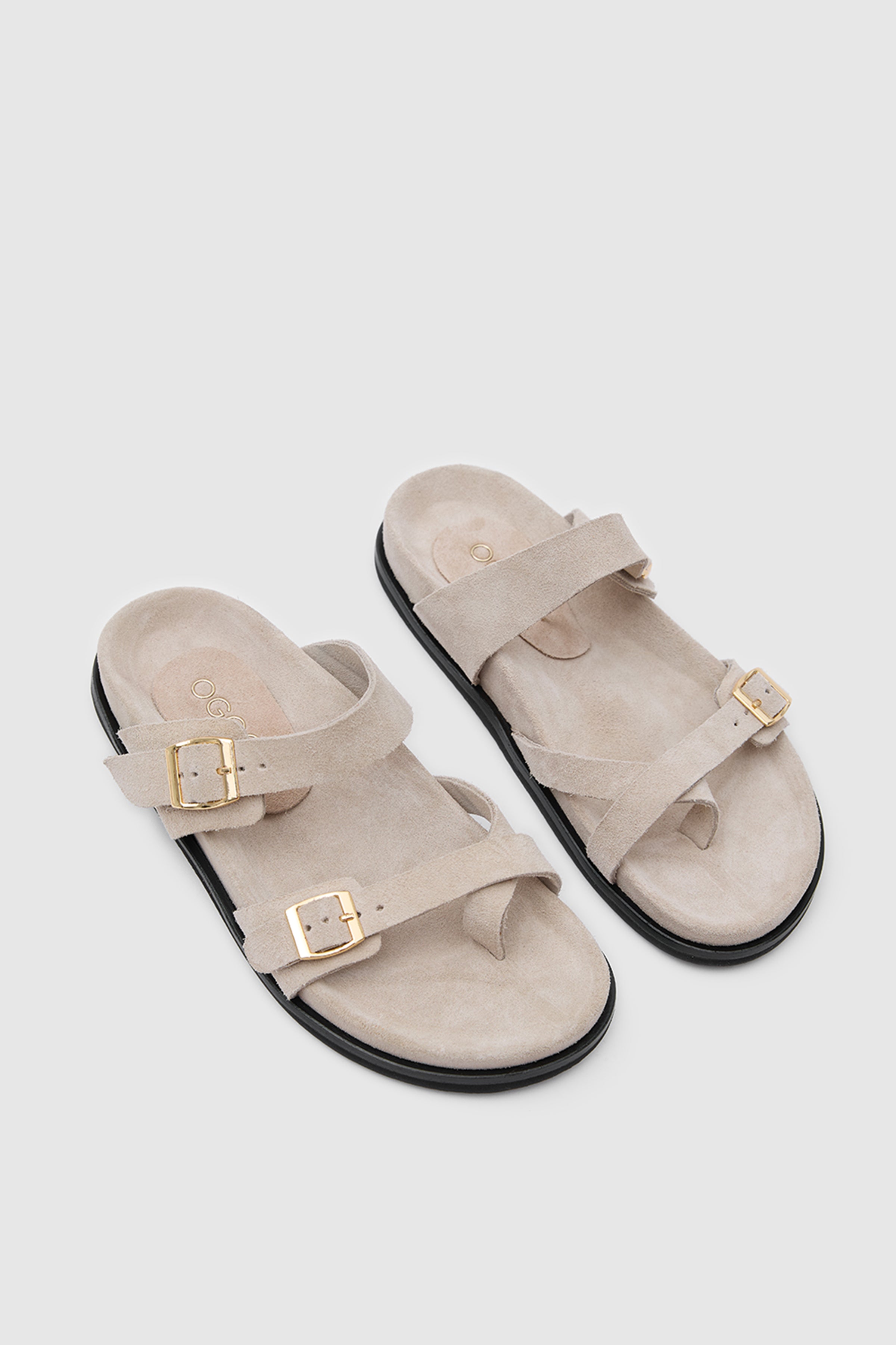 TERRA NOMAD SÜET DERİ ÇİFT TOKALI SANDALET