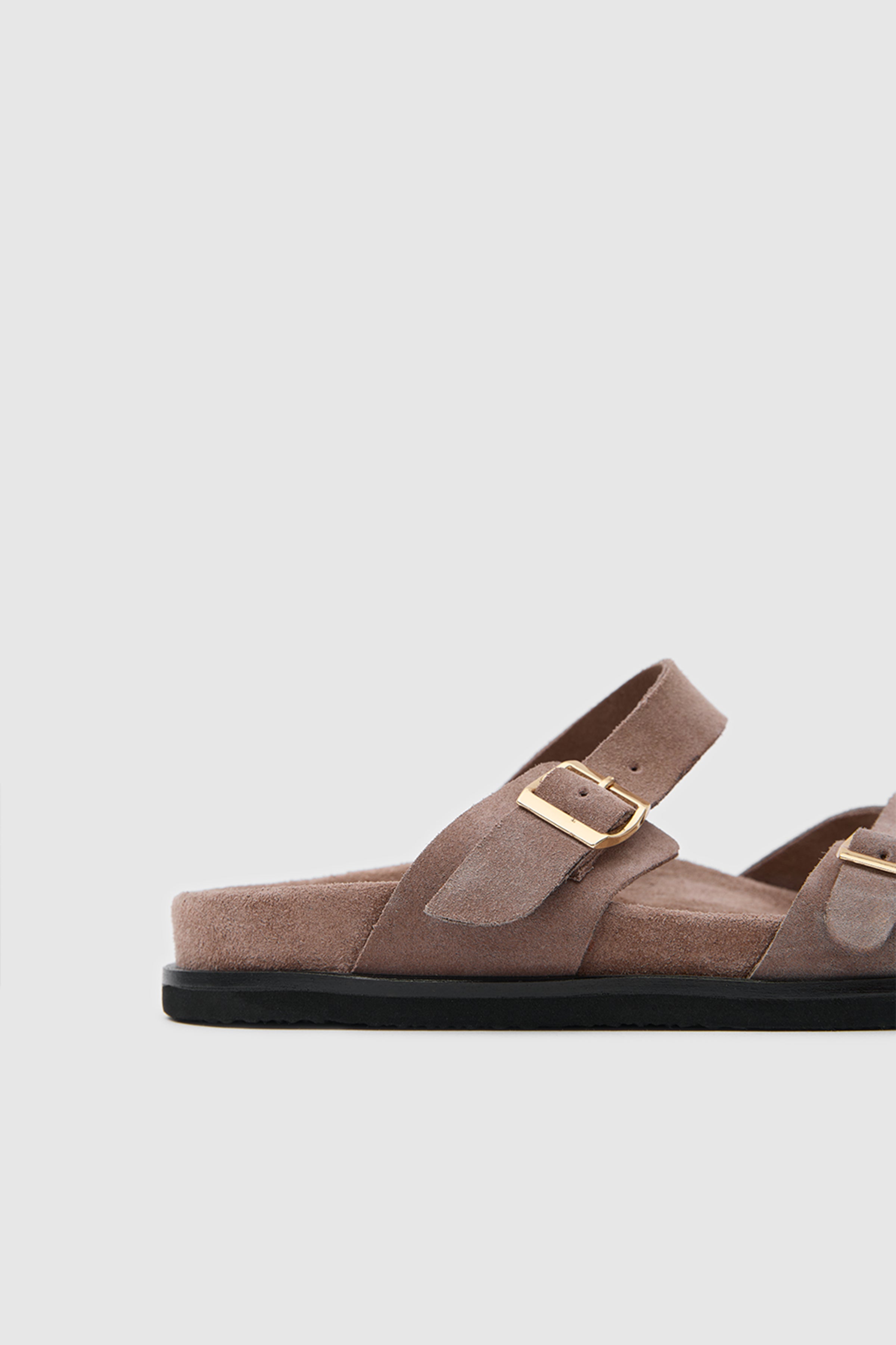 TERRA NOMAD SÜET DERİ ÇİFT TOKALI SANDALET