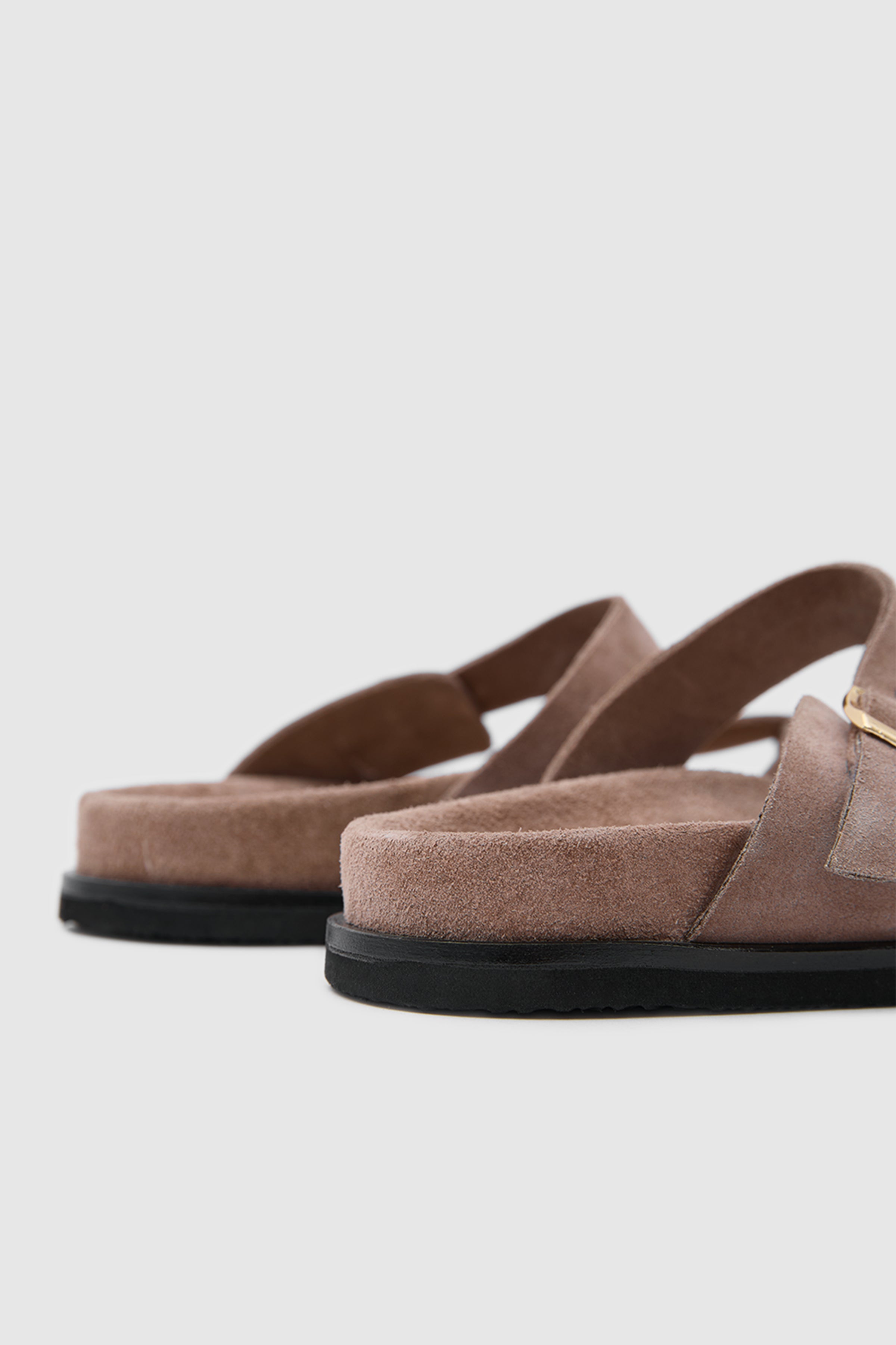 TERRA NOMAD SÜET DERİ ÇİFT TOKALI SANDALET