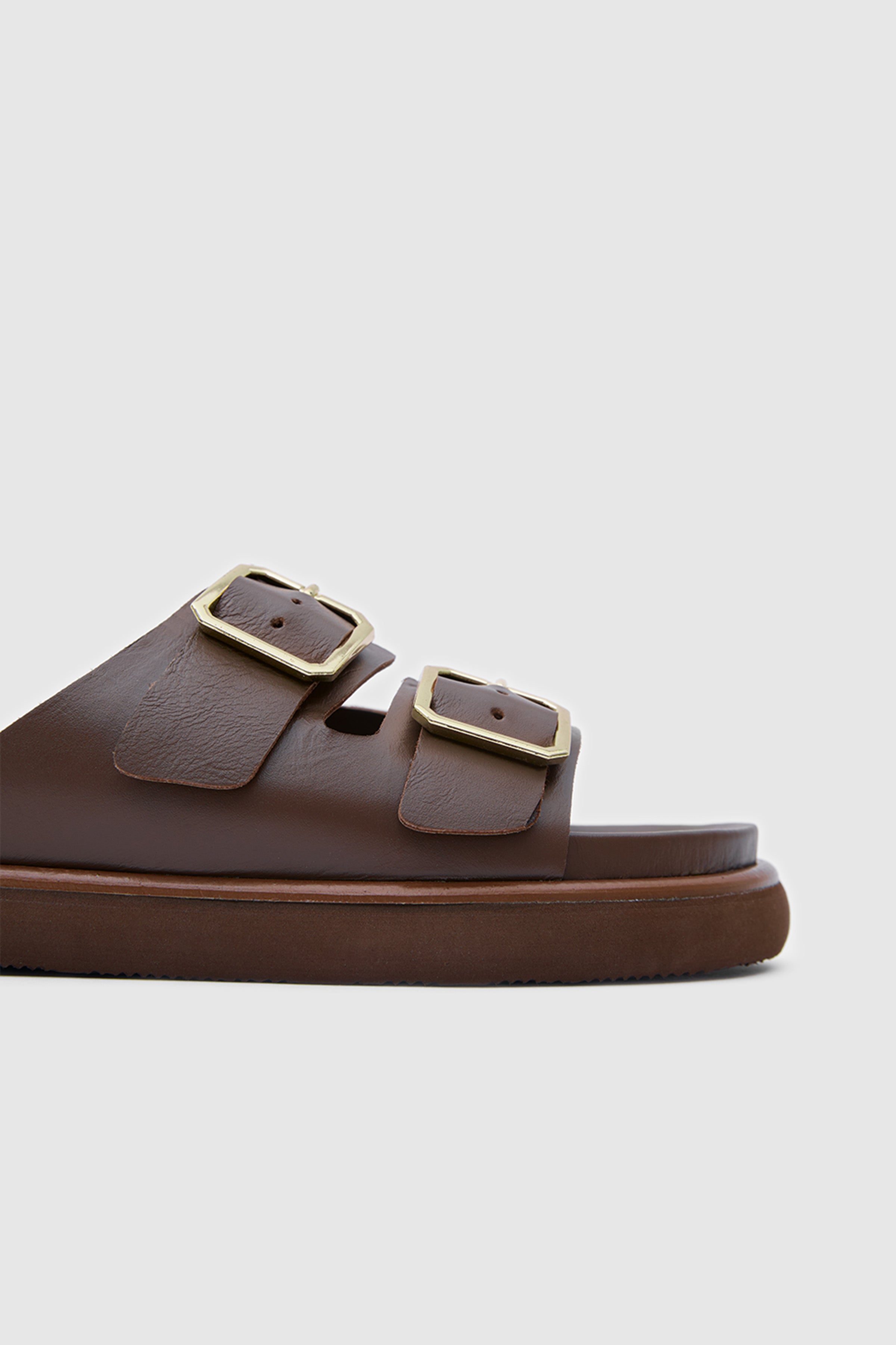 TERRA BUCKLE ÇİFT TOKALI HAKİKİ DERİ SANDALET