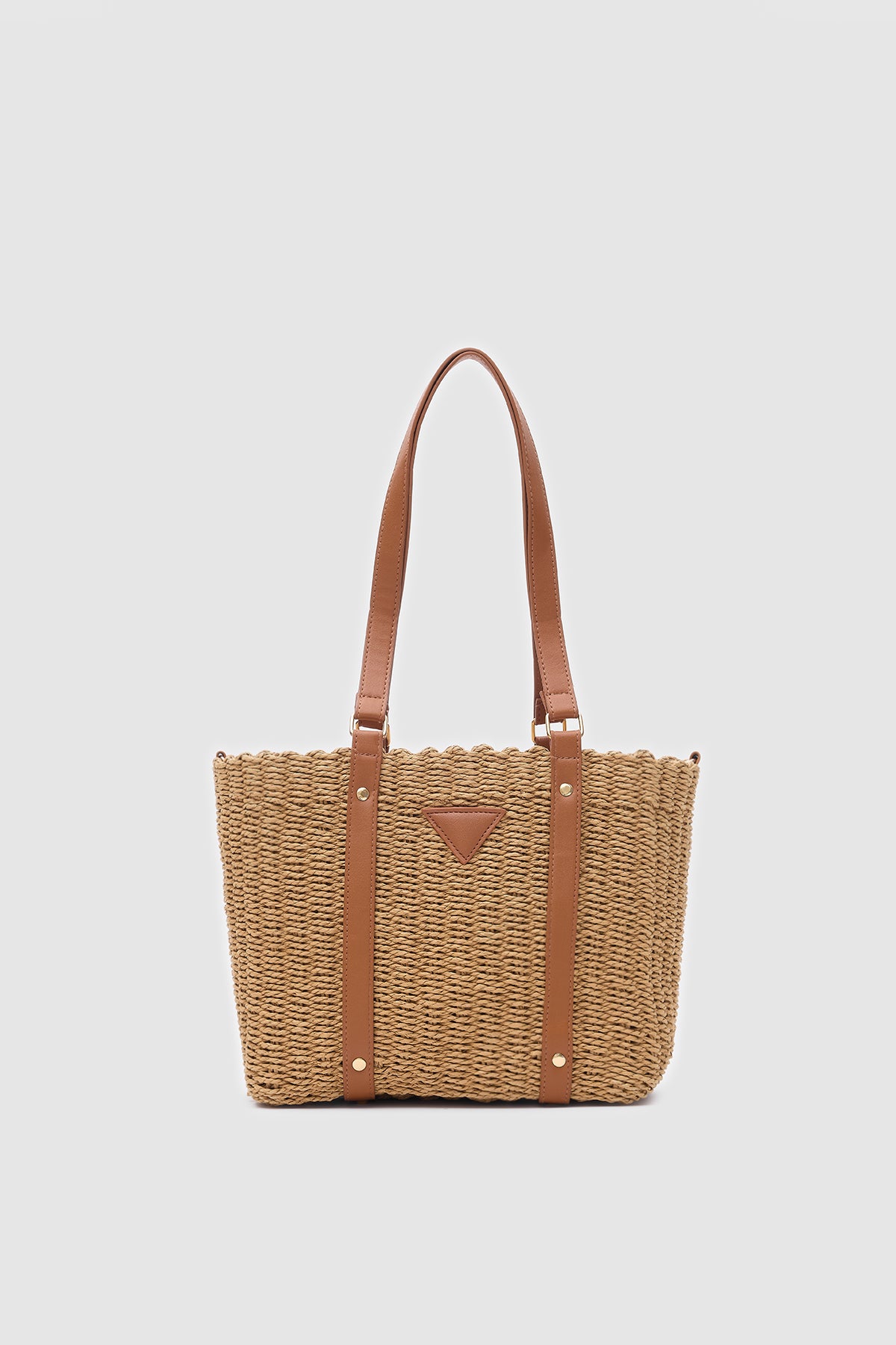 Oggo Camel Solea Hasır Omuz Çantası