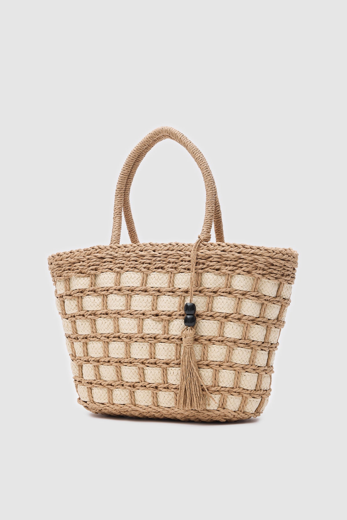 Oggo Camel Hasır El ve Çapraz Çanta