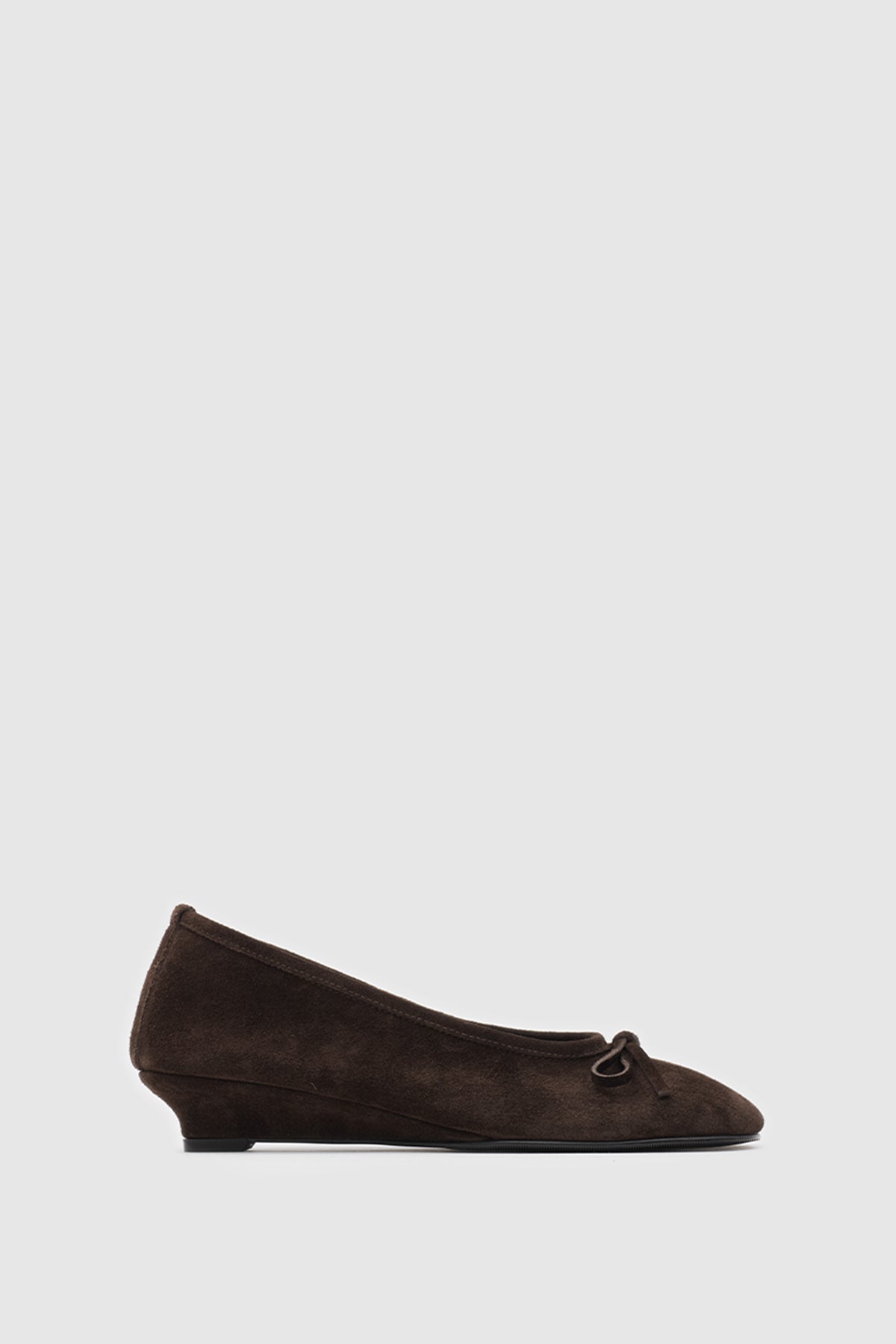 SUVEA LORA Suede Ballet Flat - Kahve Suet