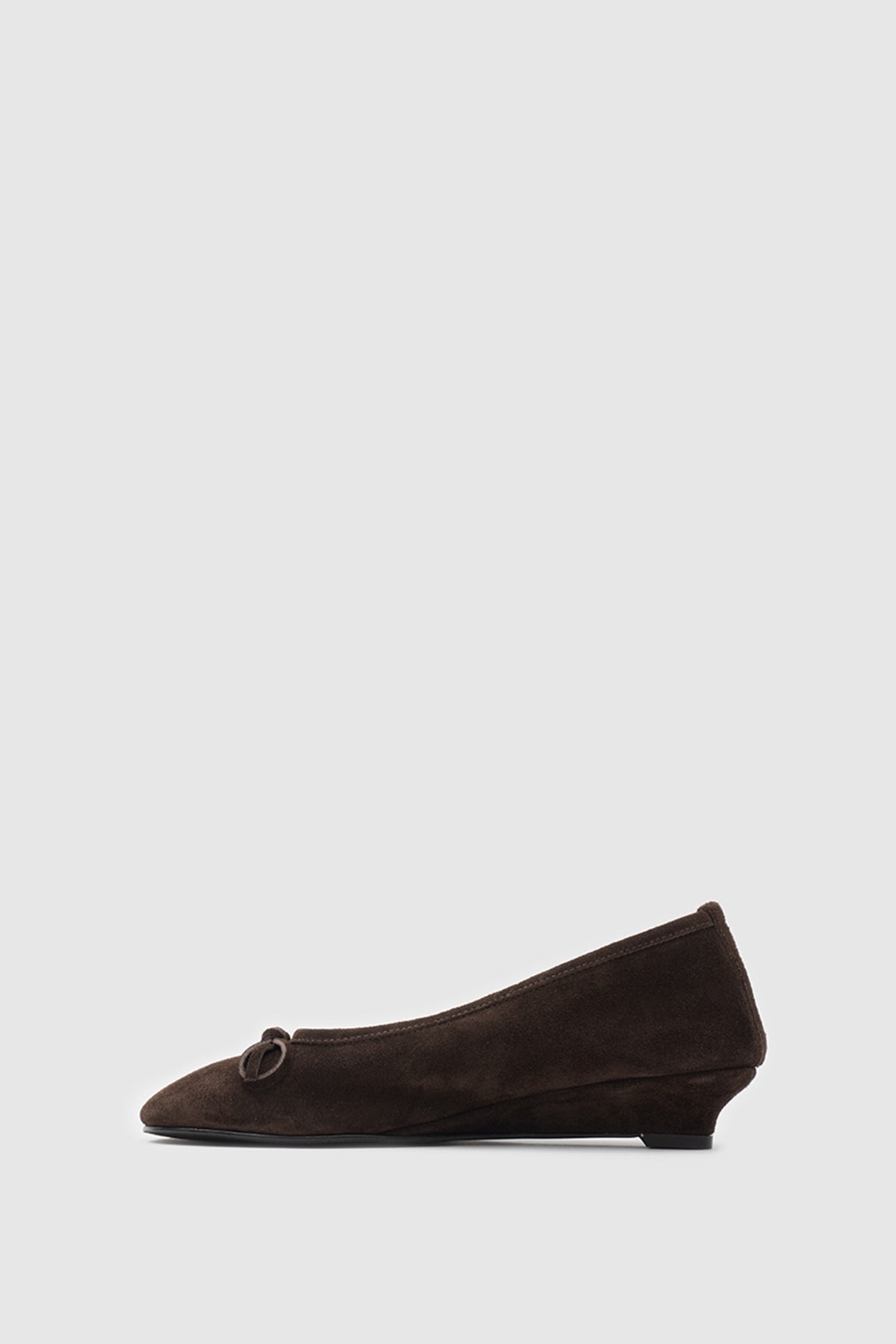 SUVEA LORA Suede Ballet Flat - Kahve Suet