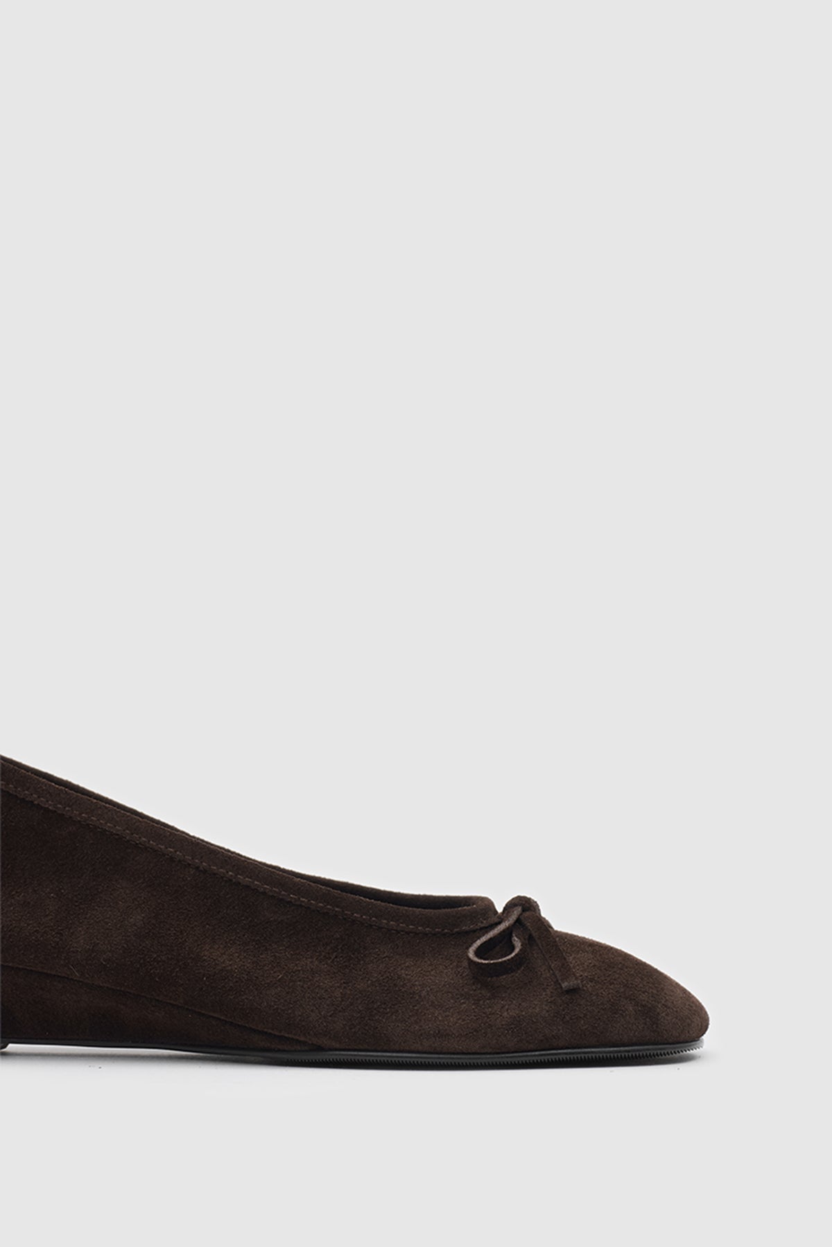 SUVEA LORA Suede Ballet Flat - Kahve Suet