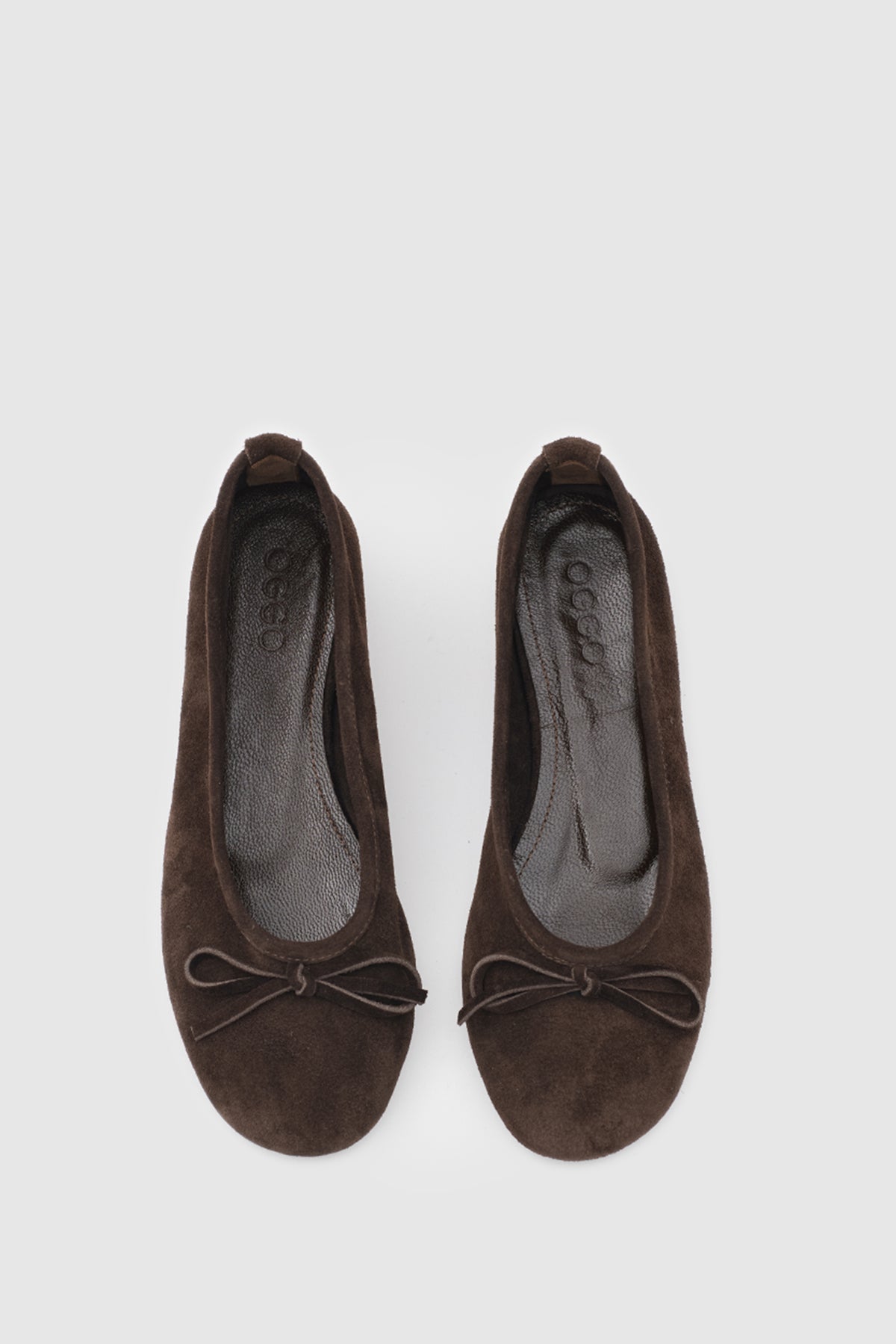 SUVEA LORA Suede Ballet Flat - Kahve Suet