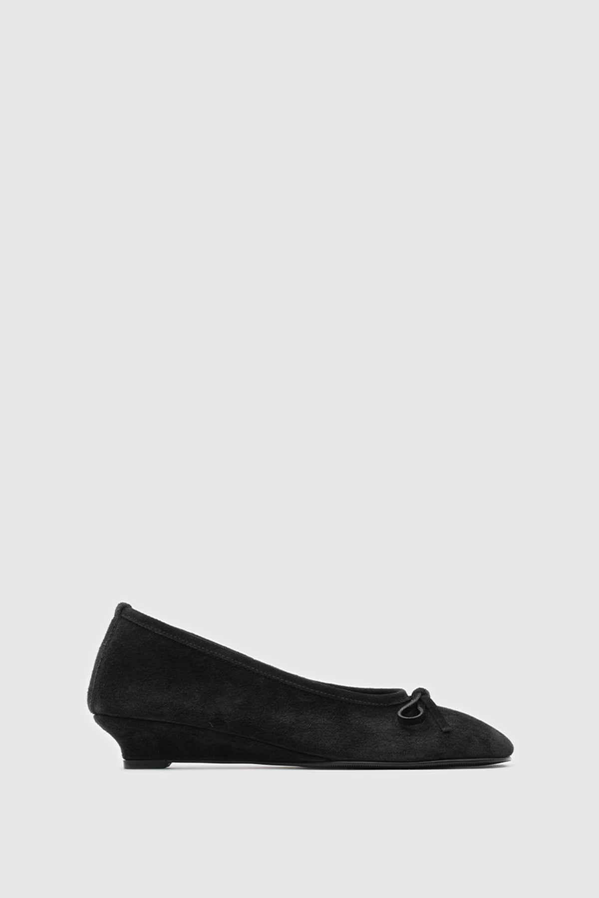 SUVEA LORA Suede Ballet Flat - Siyah Suet