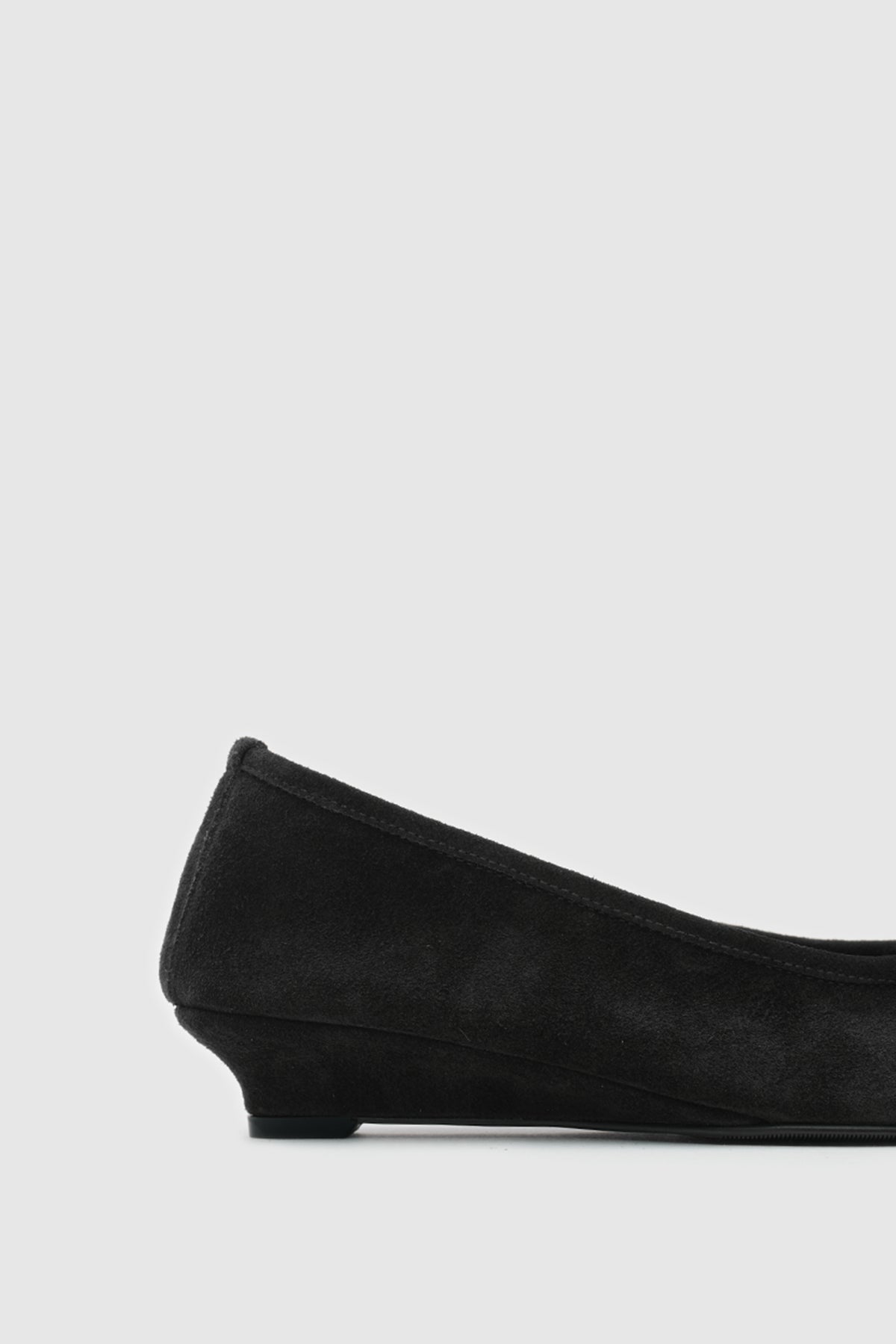 SUVEA LORA Suede Ballet Flat - Siyah Suet