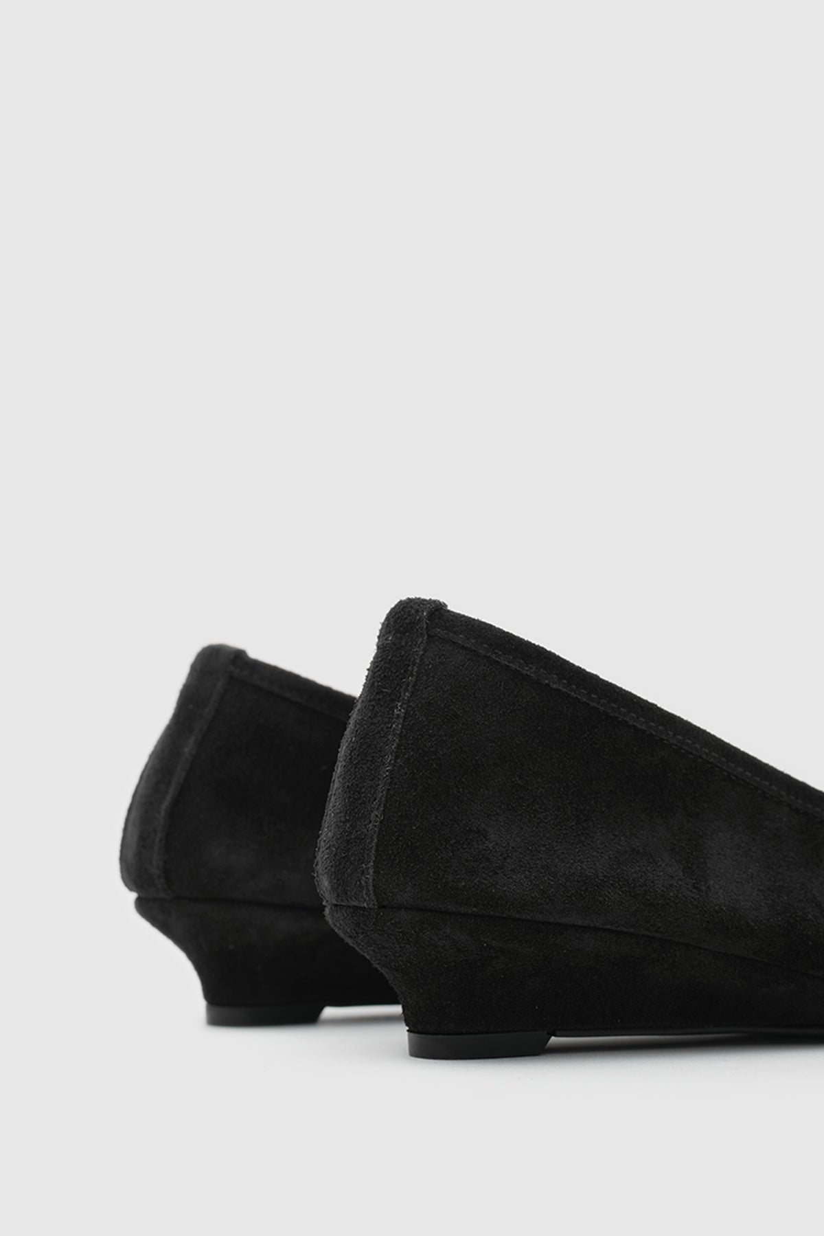 SUVEA LORA Suede Ballet Flat - Siyah Suet