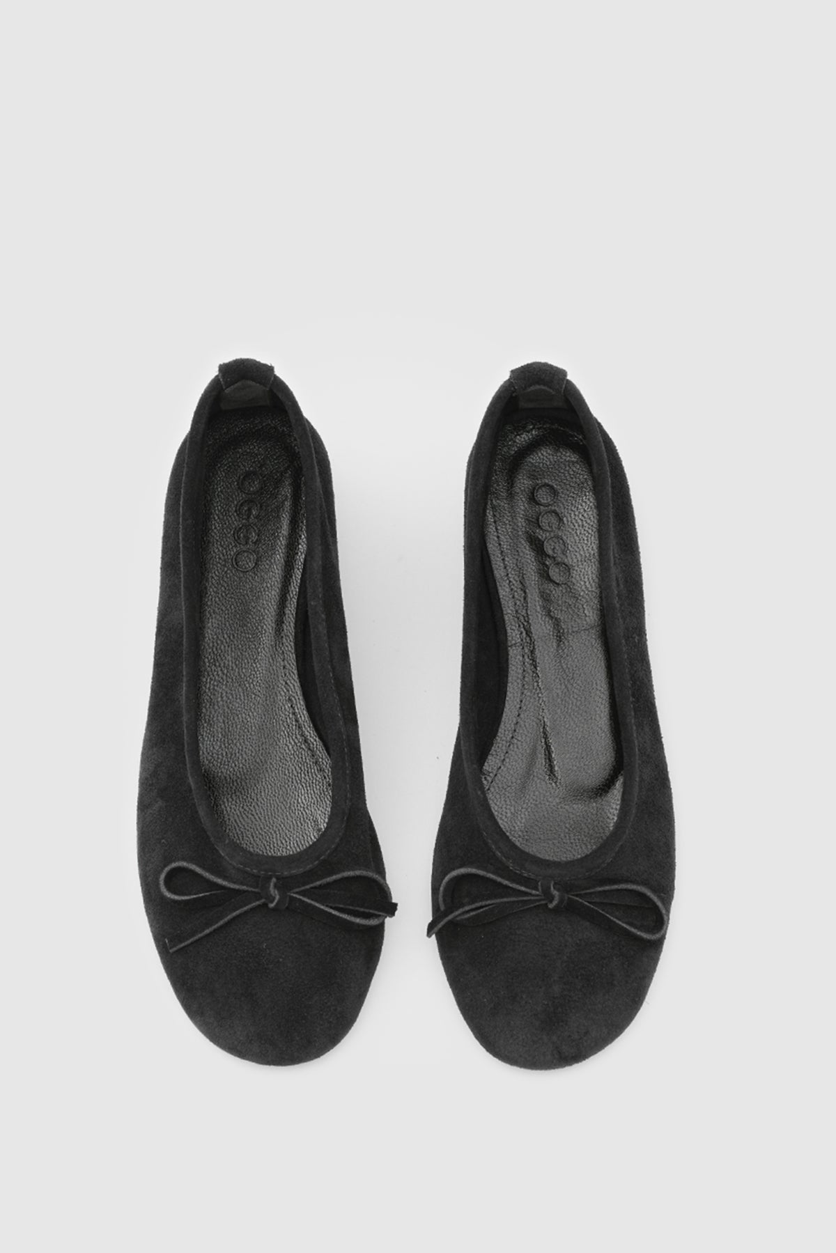 SUVEA LORA Suede Ballet Flat - Siyah Suet