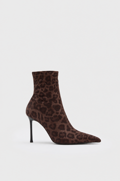 SUVEA ZELVA Leopard Stretch Ankle Boot - Kahve Leopar