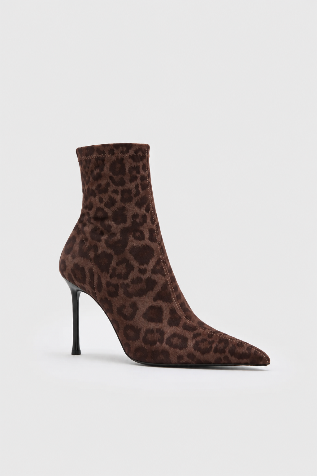SUVEA ZELVA Leopard Stretch Ankle Boot - Kahve Leopar