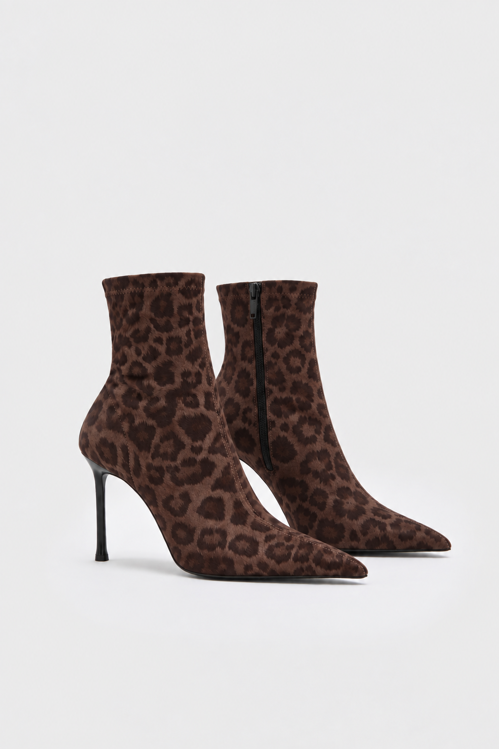 SUVEA ZELVA Leopard Stretch Ankle Boot - Kahve Leopar