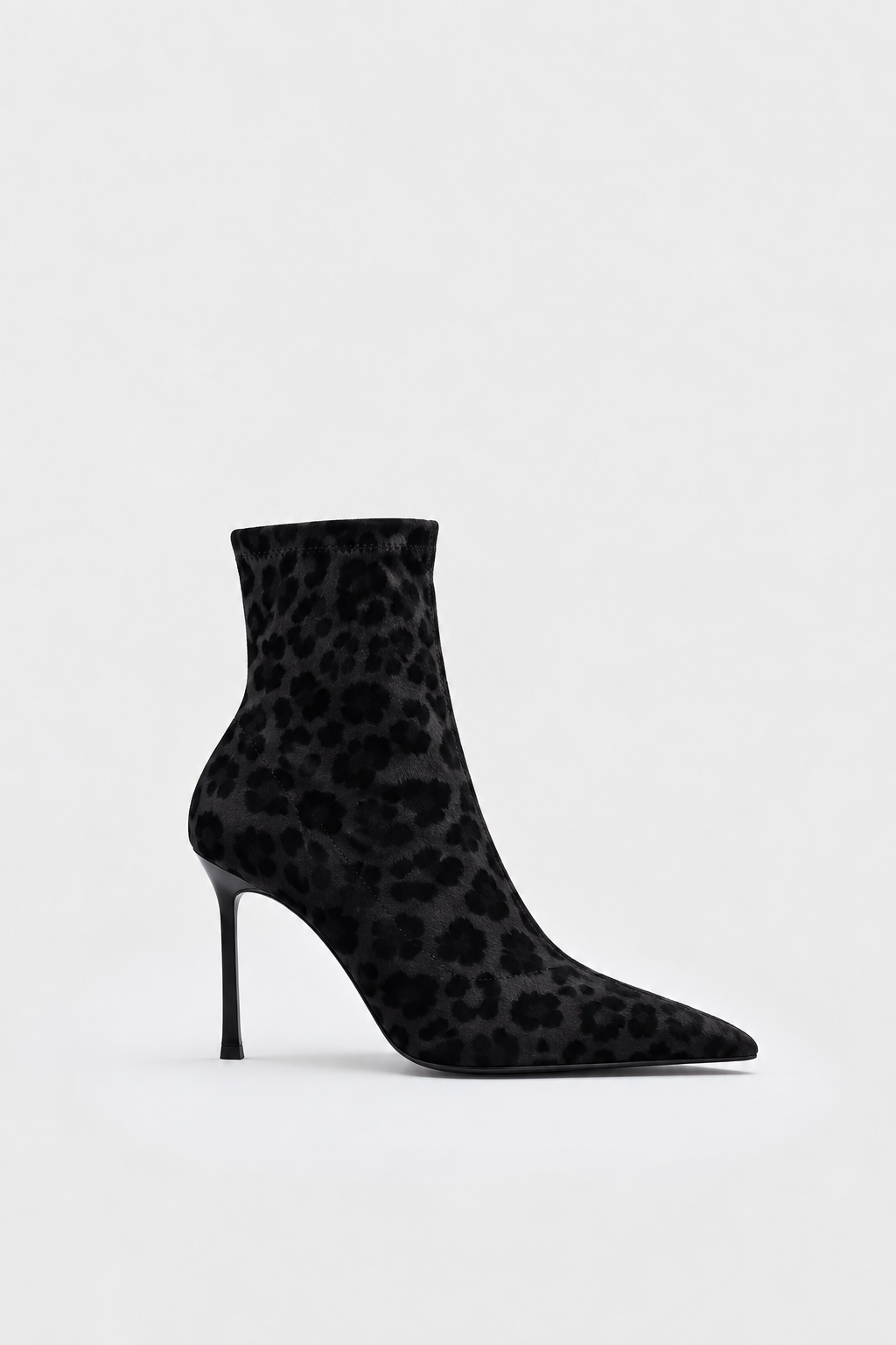 SUVEA ZELVA Leopard Stretch Ankle Boot - Siyah Leopar