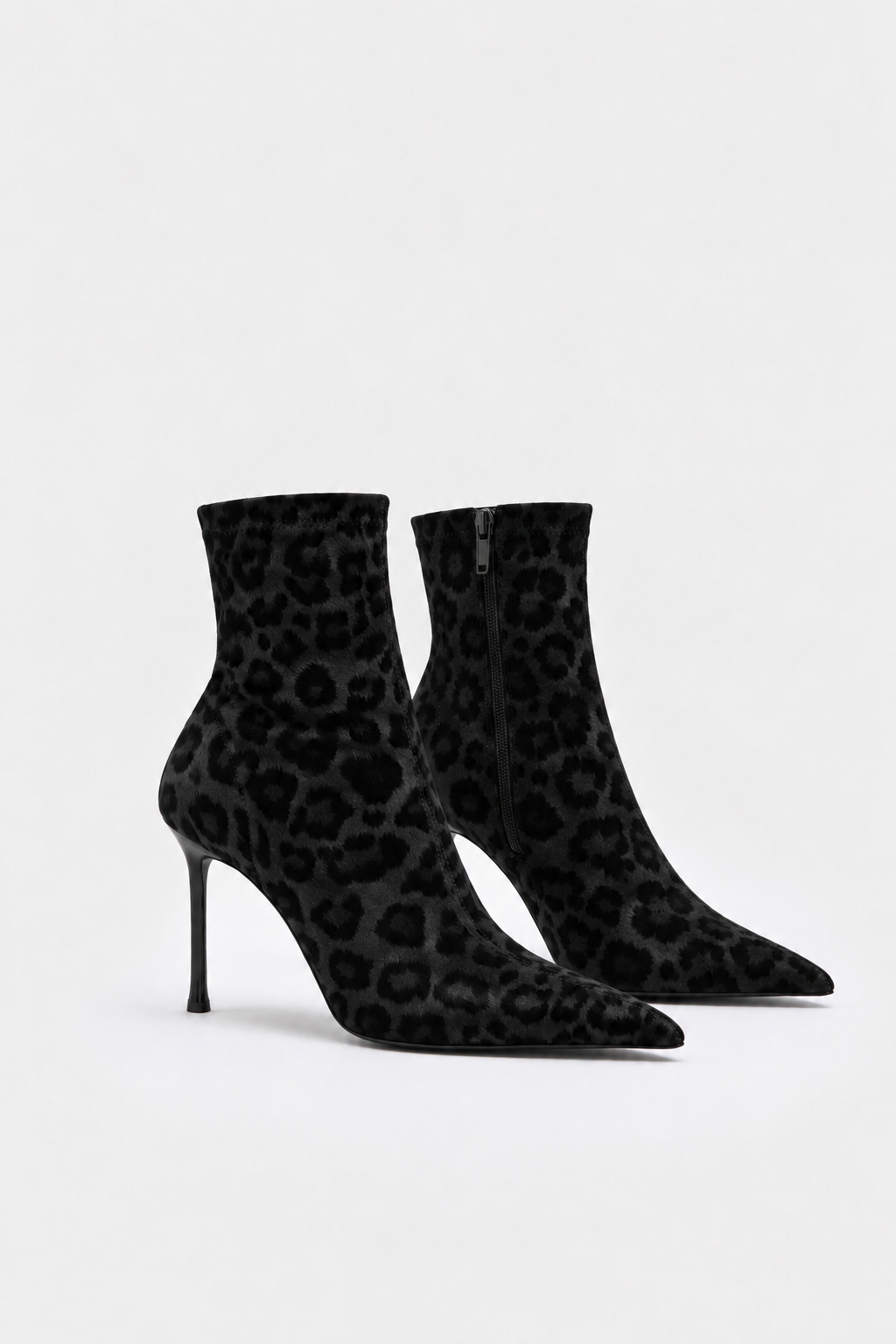 SUVEA ZELVA Leopard Stretch Ankle Boot - Siyah Leopar