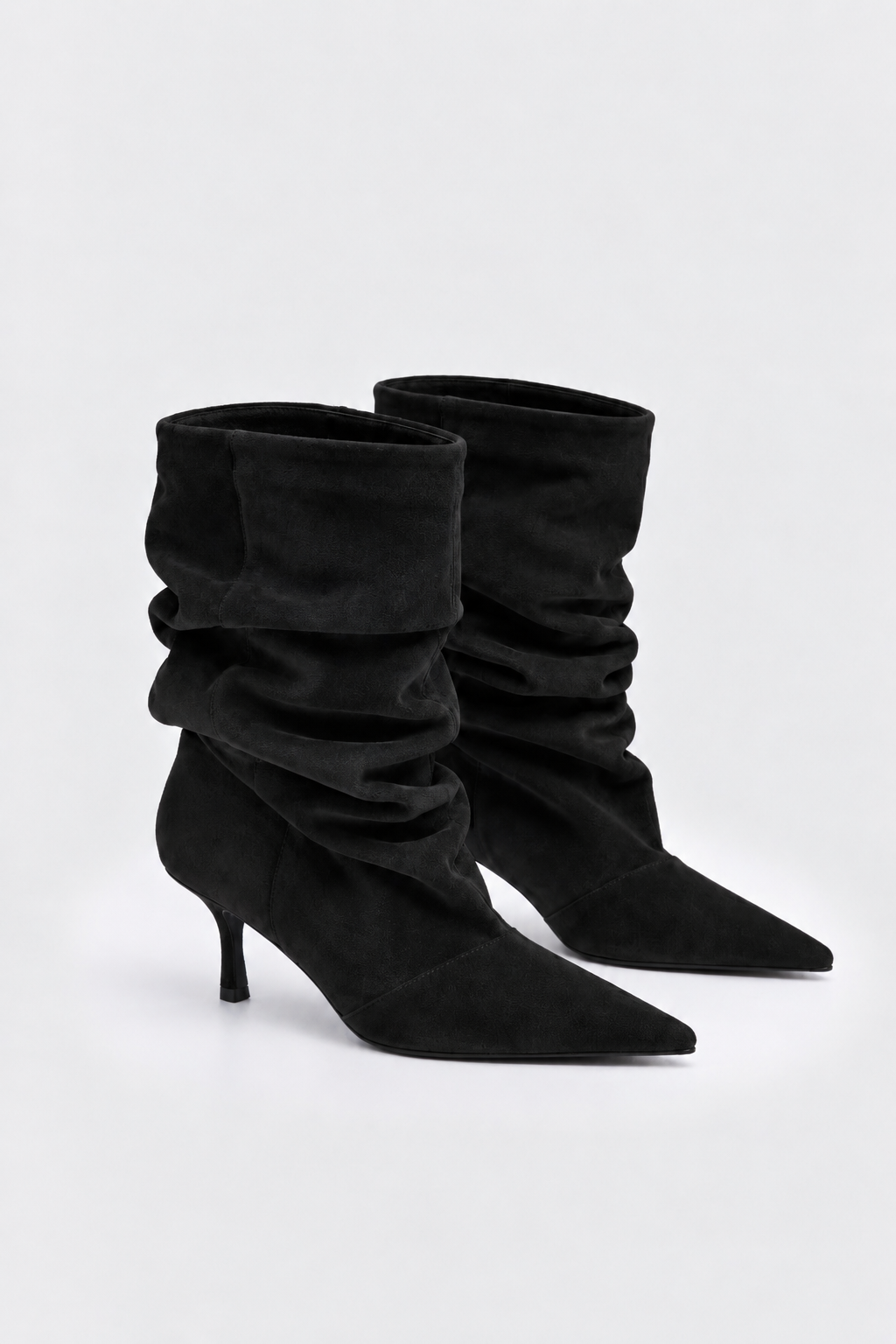 VELORA SLOUCHY BOOT - Siyah Suet