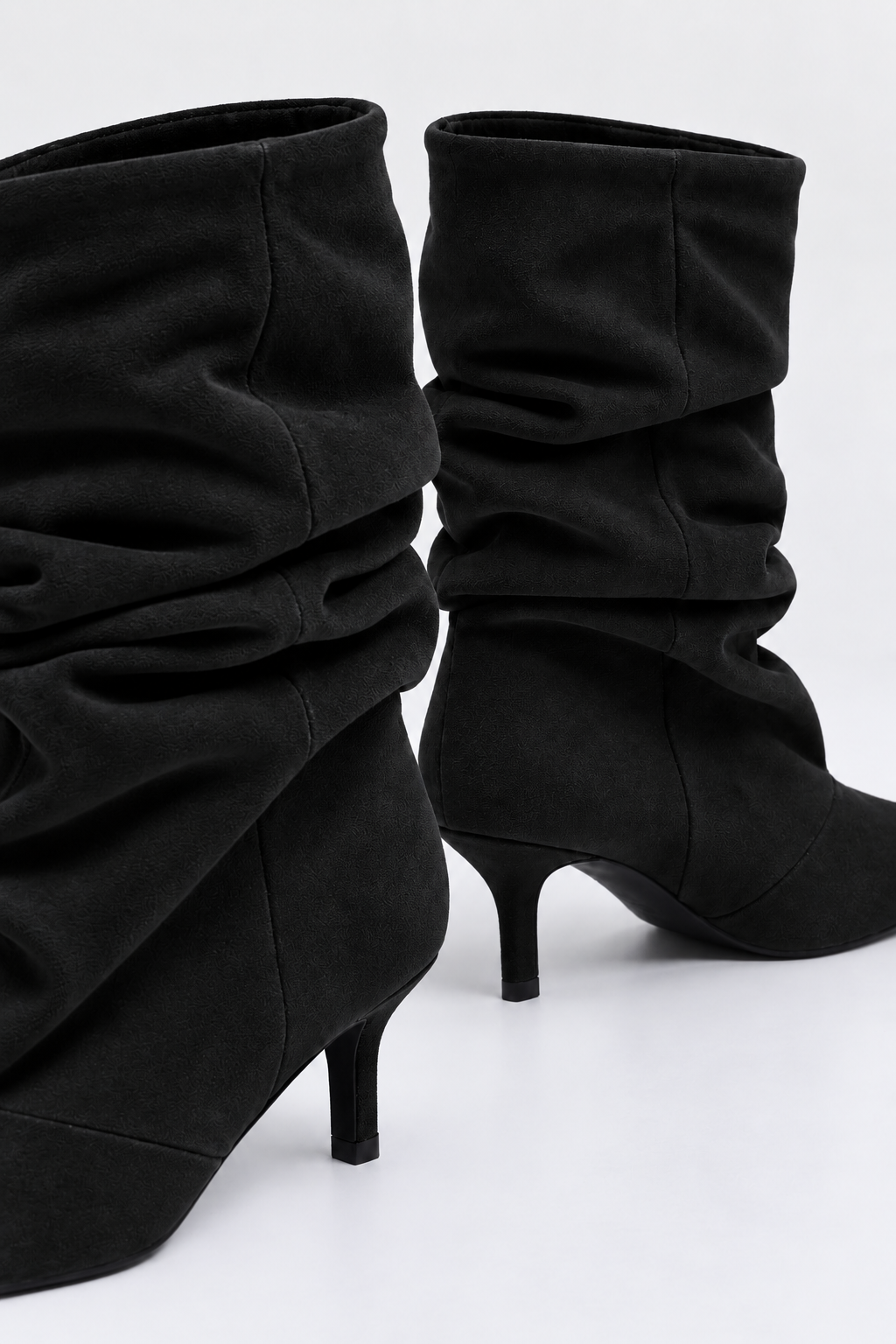 VELORA SLOUCHY BOOT - Siyah Suet