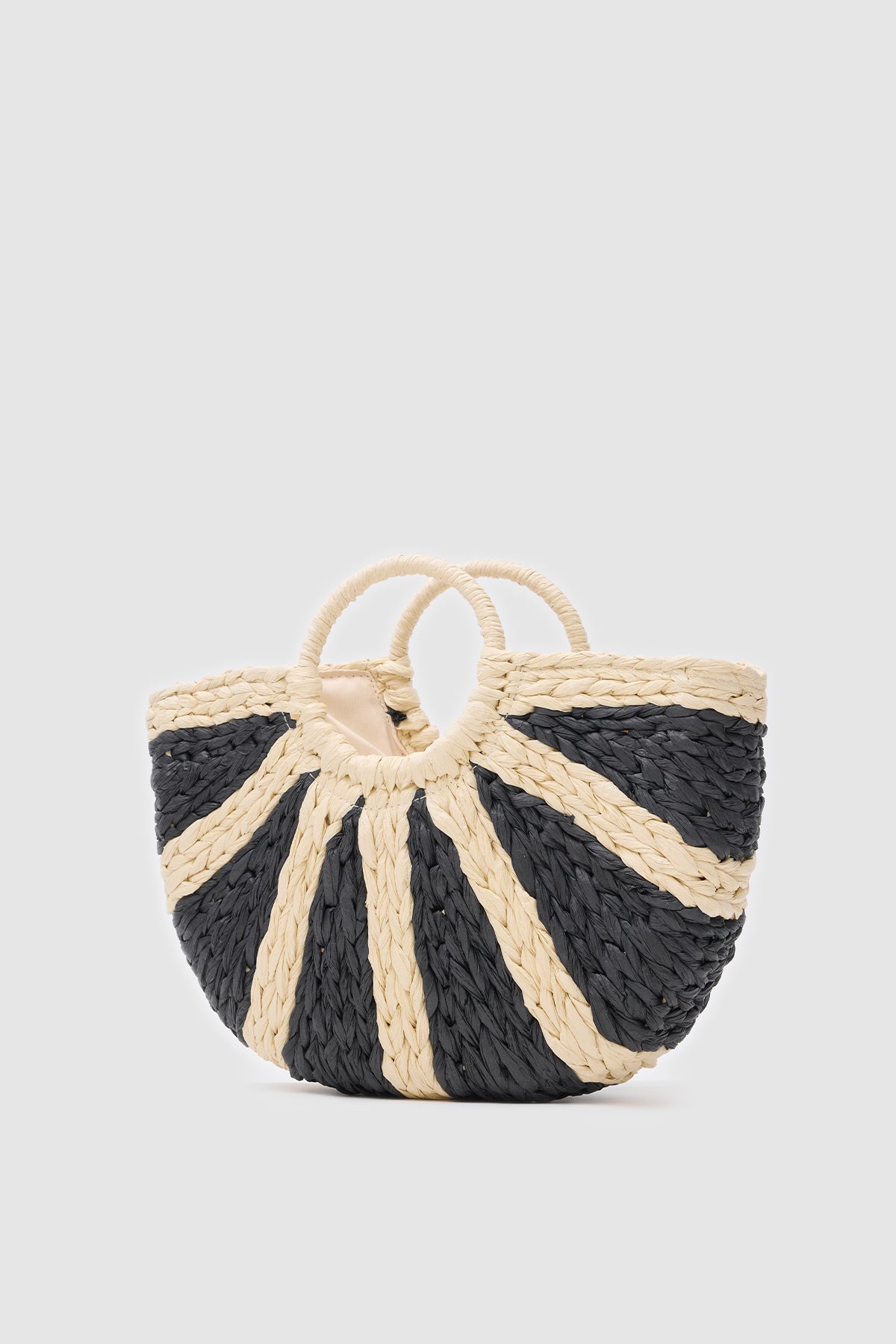 Oggo Büyük Boy Siyah Hasır Örgü Saplı, El ve Çapraz Çanta