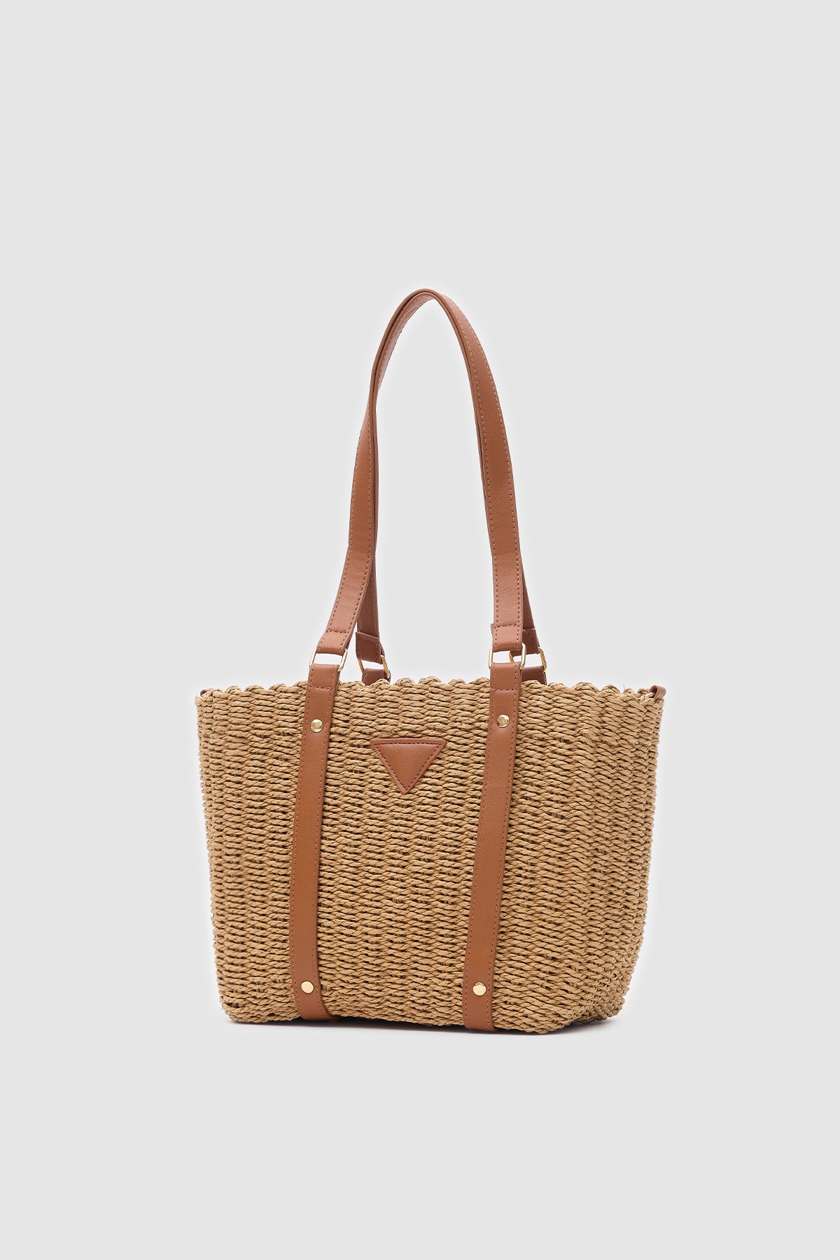 Oggo Camel Solea Hasır Omuz Çantası