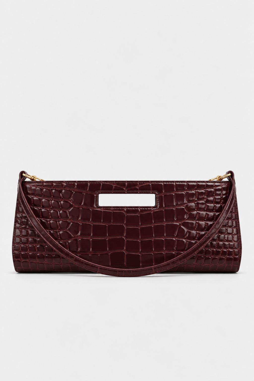 OK26426 SUVEA ZAYA CLUTH - Bordo Kroko