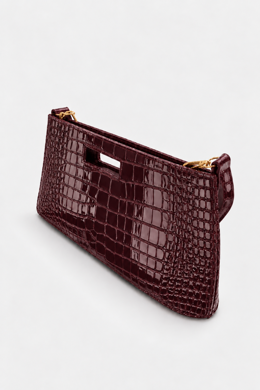OK26426 SUVEA ZAYA CLUTH - Bordo Kroko
