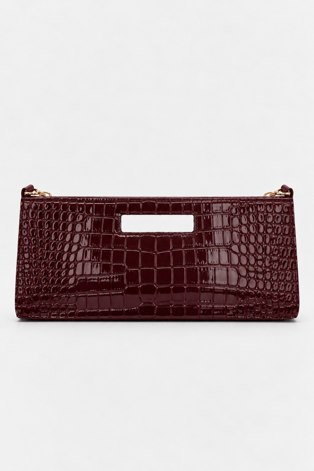 OK26426 SUVEA ZAYA CLUTH - Bordo Kroko