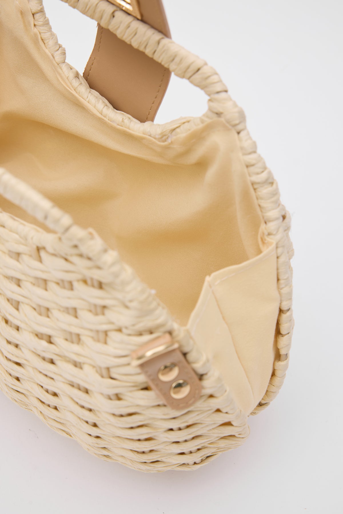 OGGO Hasır Deri Saplı El ve Çapraz Çanta