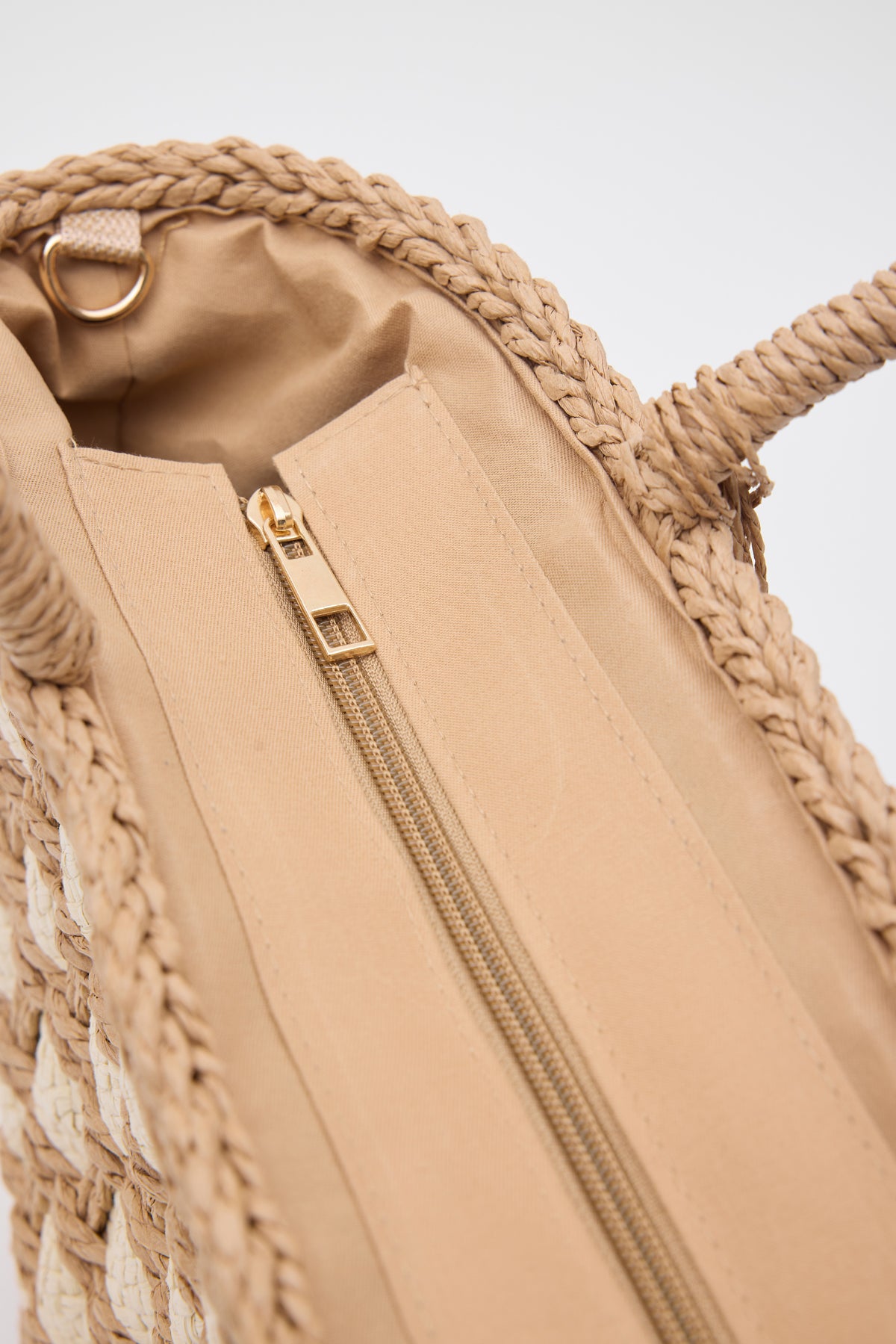 Oggo Camel Hasır El ve Çapraz Çanta