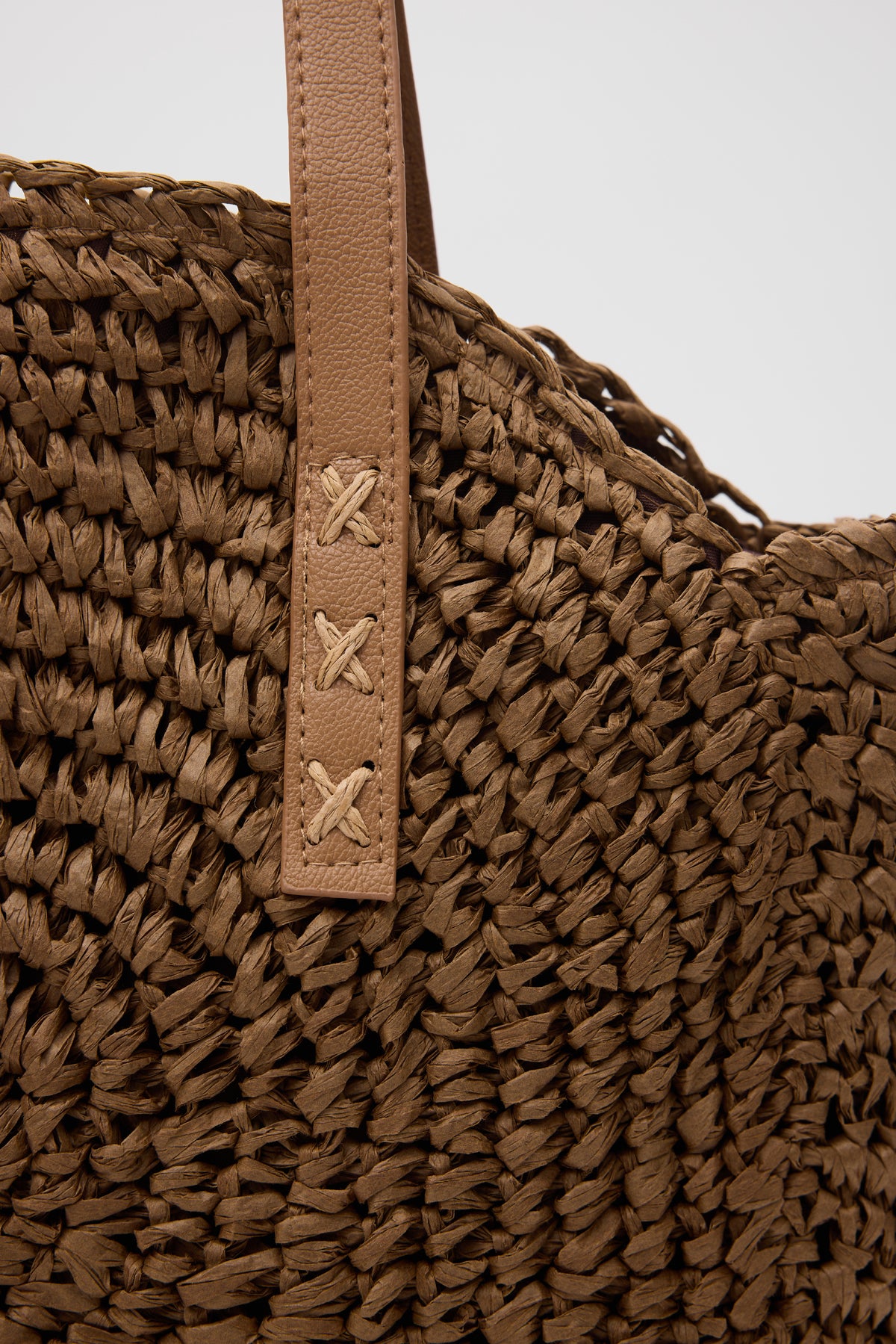 Oggo Kahve Hasır Omuz Çantası