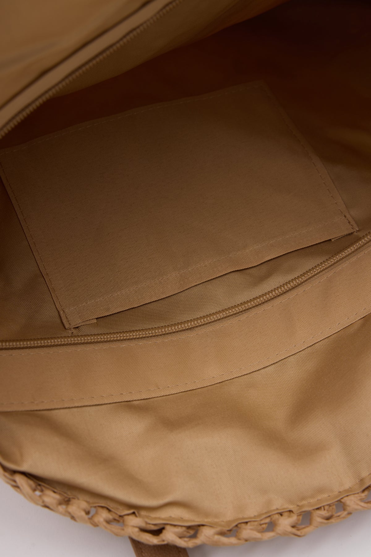 Oggo Camel-Mavi Hasır Omuz Çantası