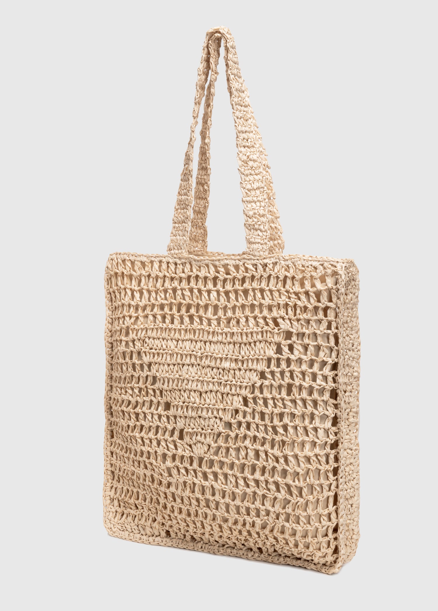 Oggo Hasır Örgü Saplı Fermuarlı Omuz Çantası