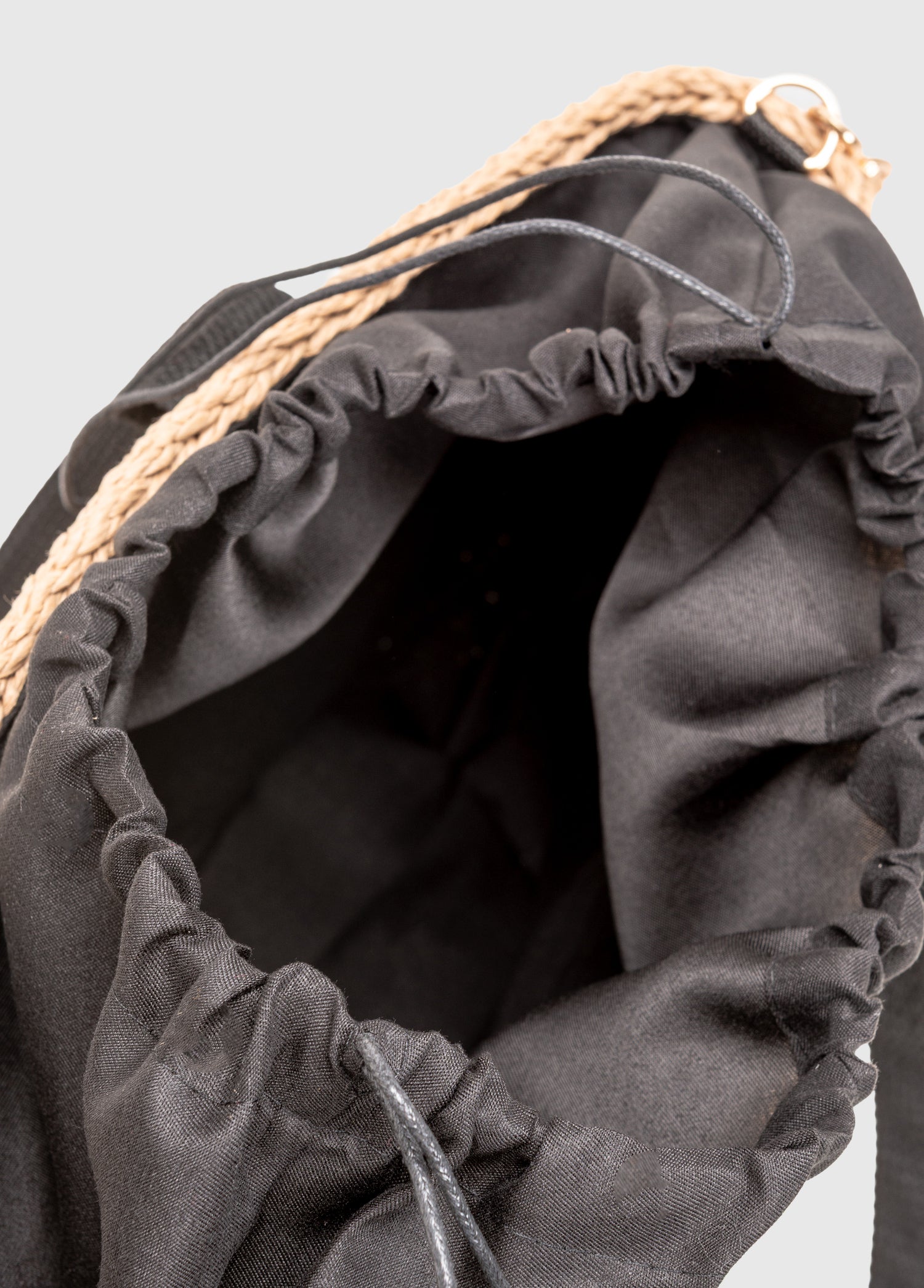 Oggo Hasır Örgü Saplı Astarlı Omuz Çantası